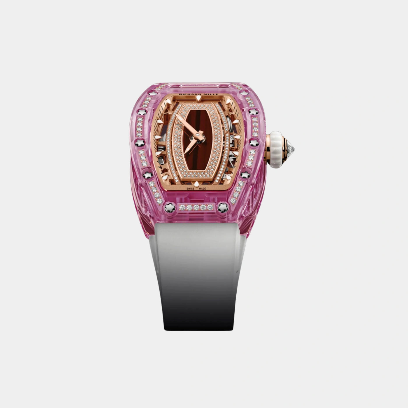 Rm 07-02 Automatic Red Gold Smokey Mother-of-Pearl & Diamond Dial