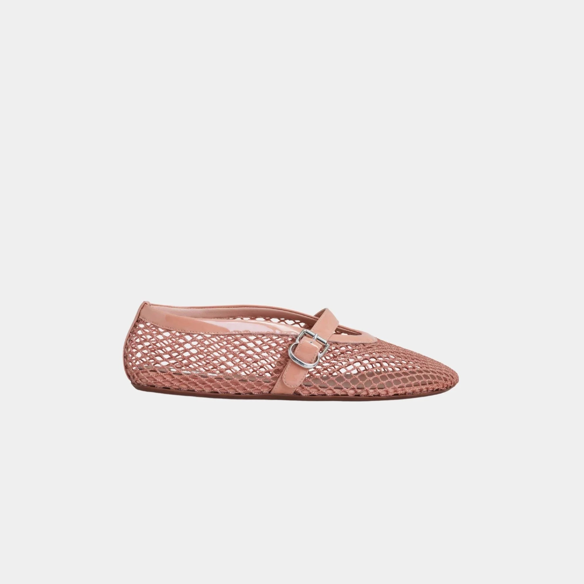 Ballet Flats In Classic Fishnet