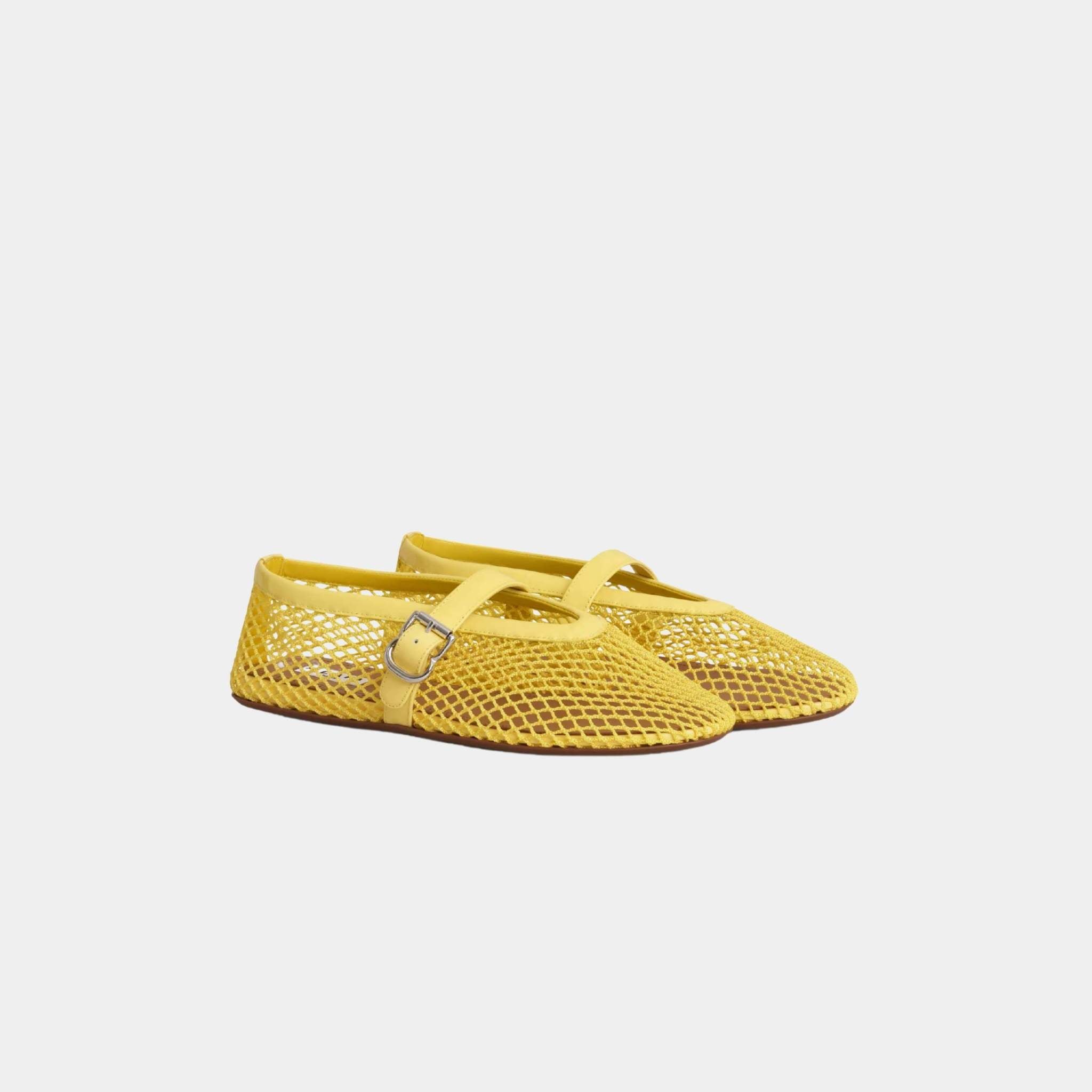 Ballet Flats In Classic Fishnet