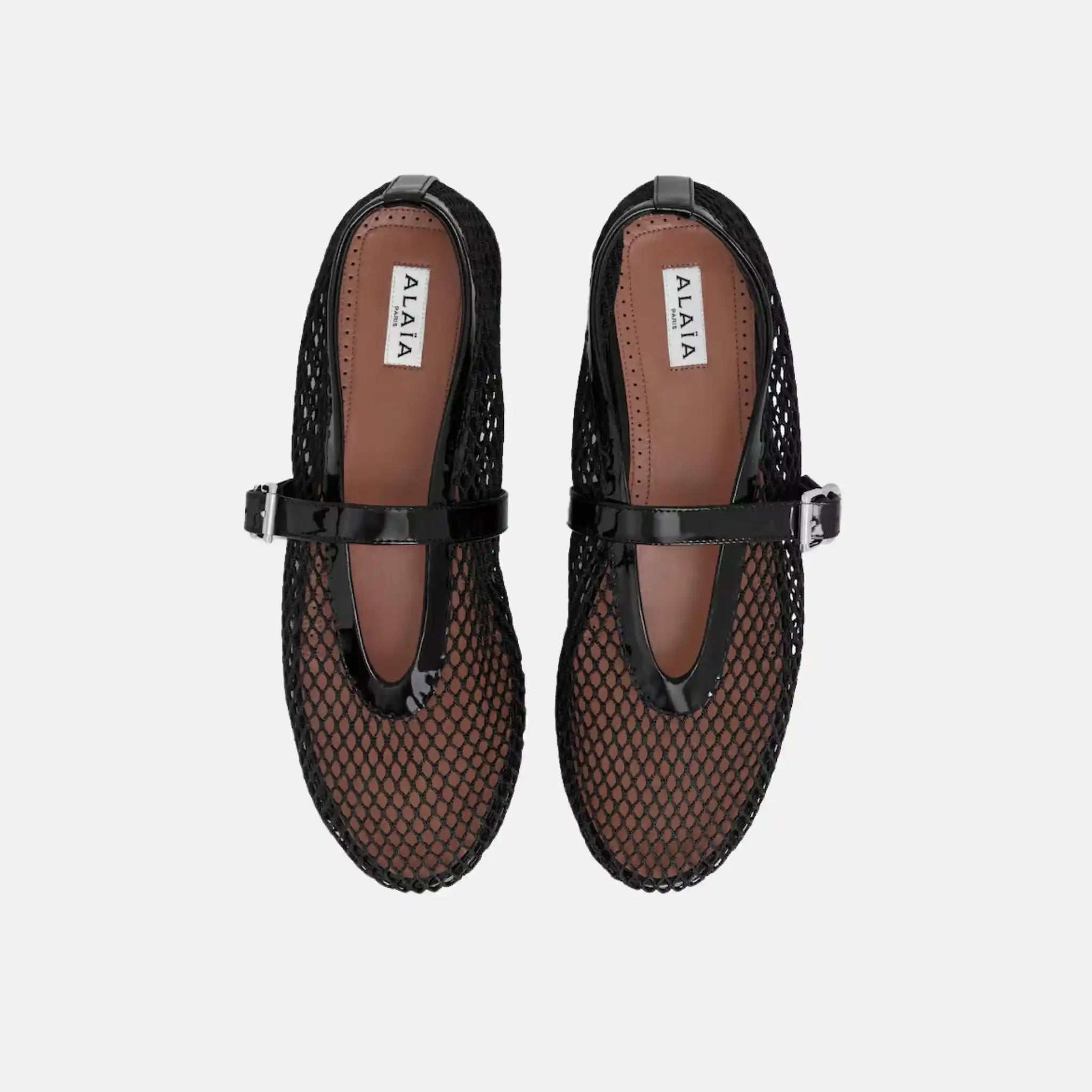 Ballet Flats In Fishnet