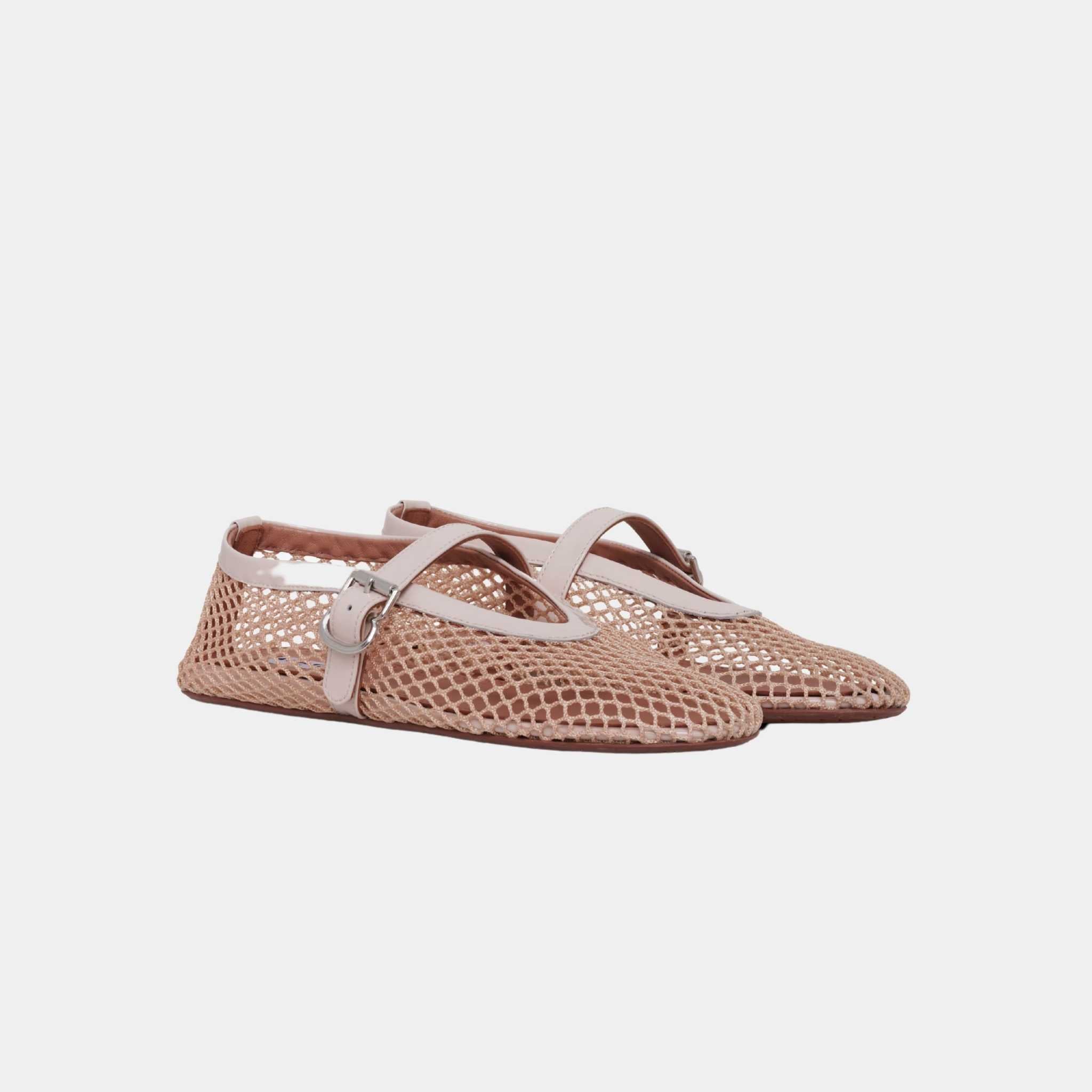 Ballet Flats In Fishnet