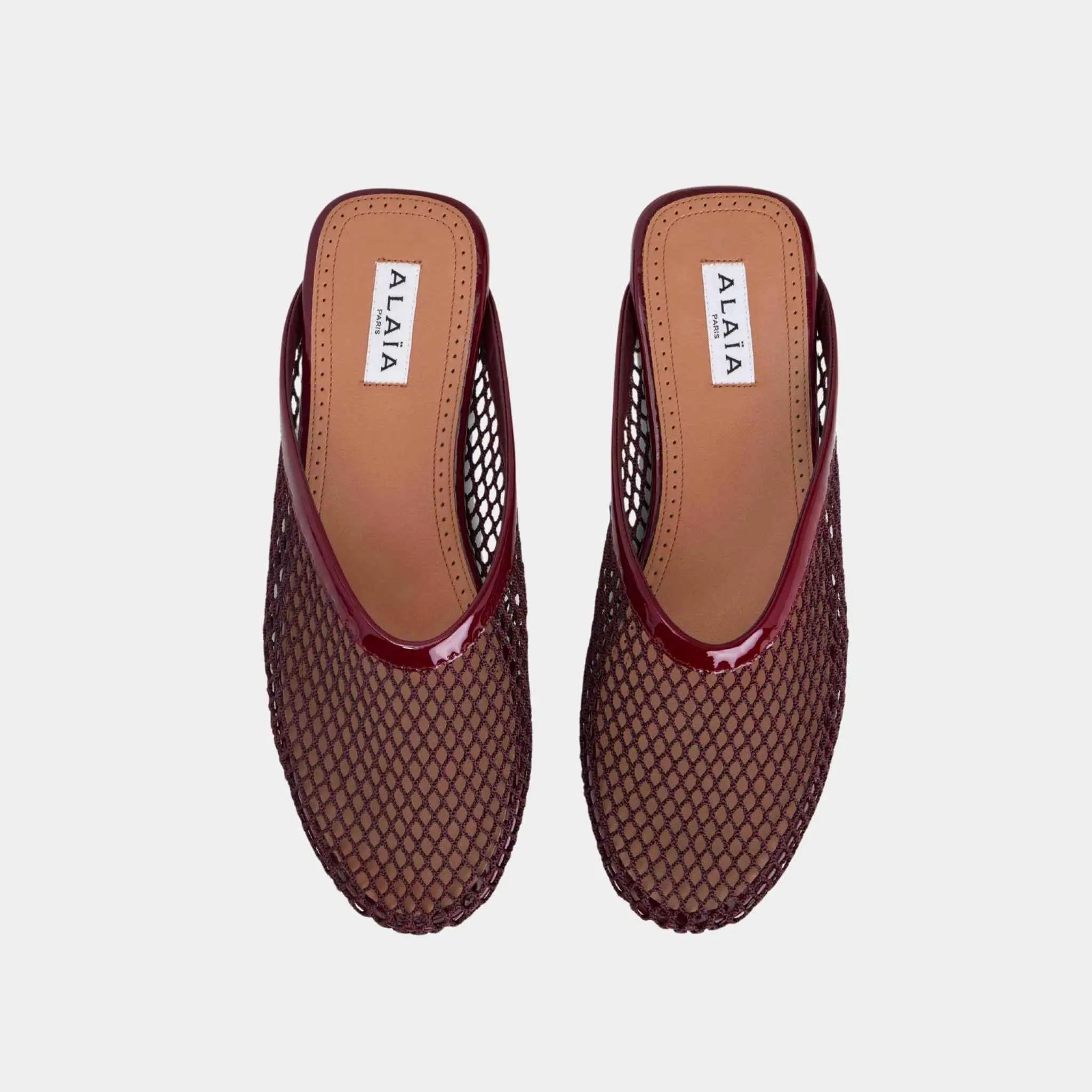 Flat Mules in Fishnet