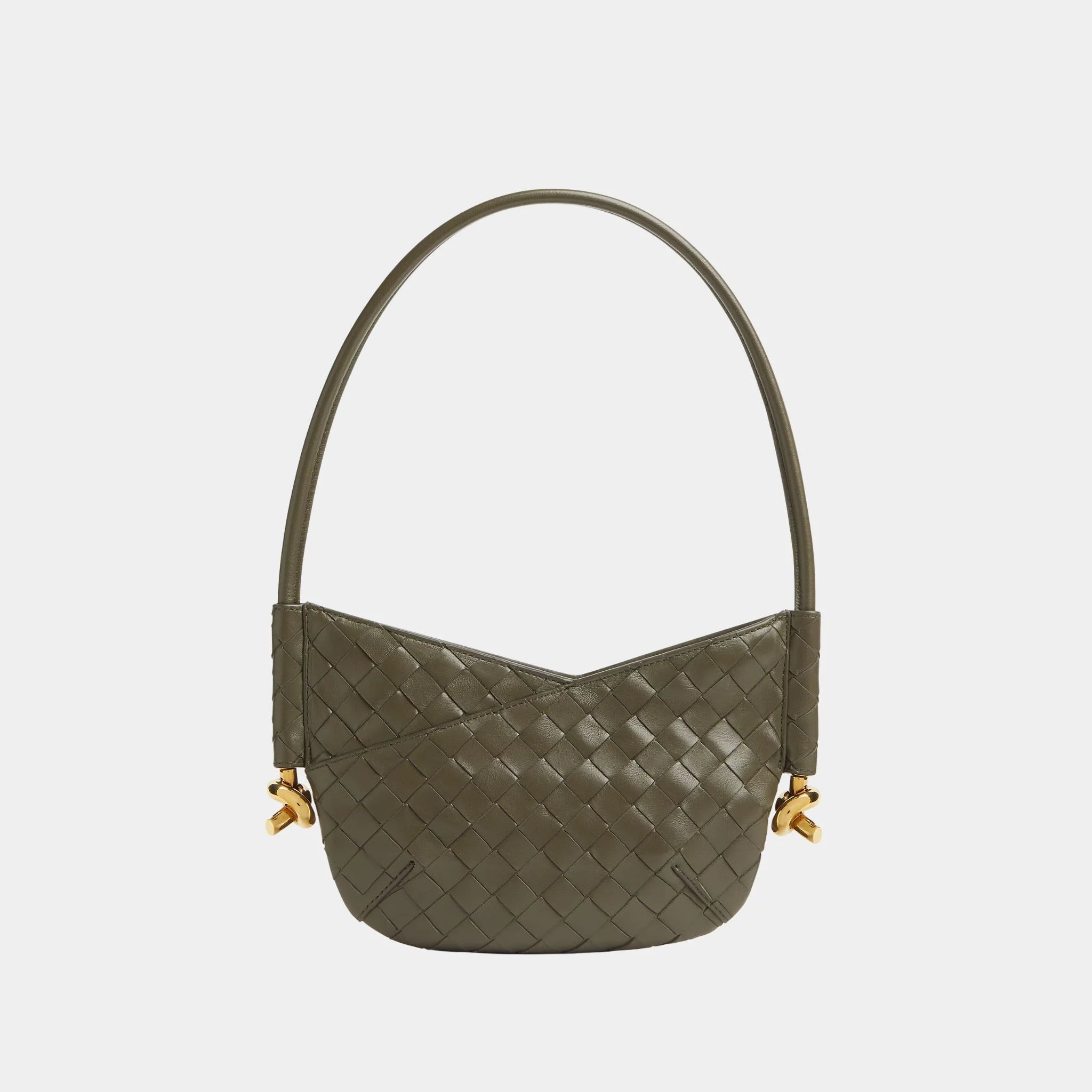 Baby Solstice Intrecciato Leather Bag