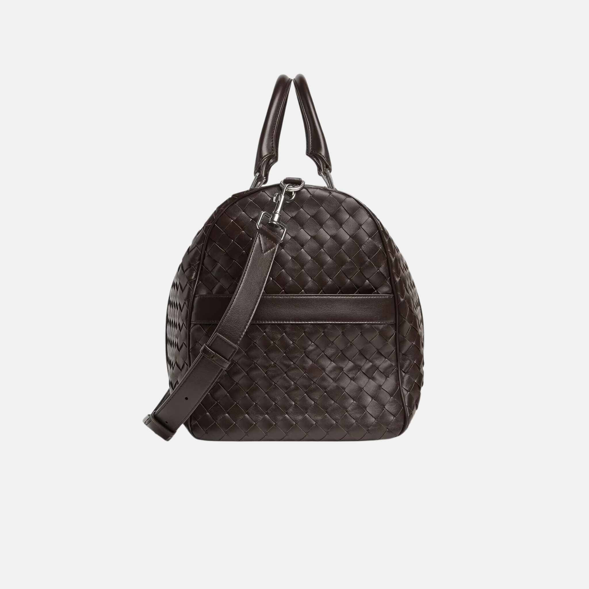 Cabin Duffle Bag In Intrecciato Leather