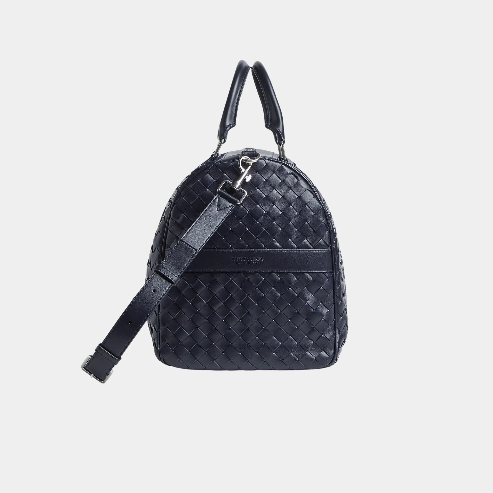 Cabin Duffle Bag In Intrecciato Leather