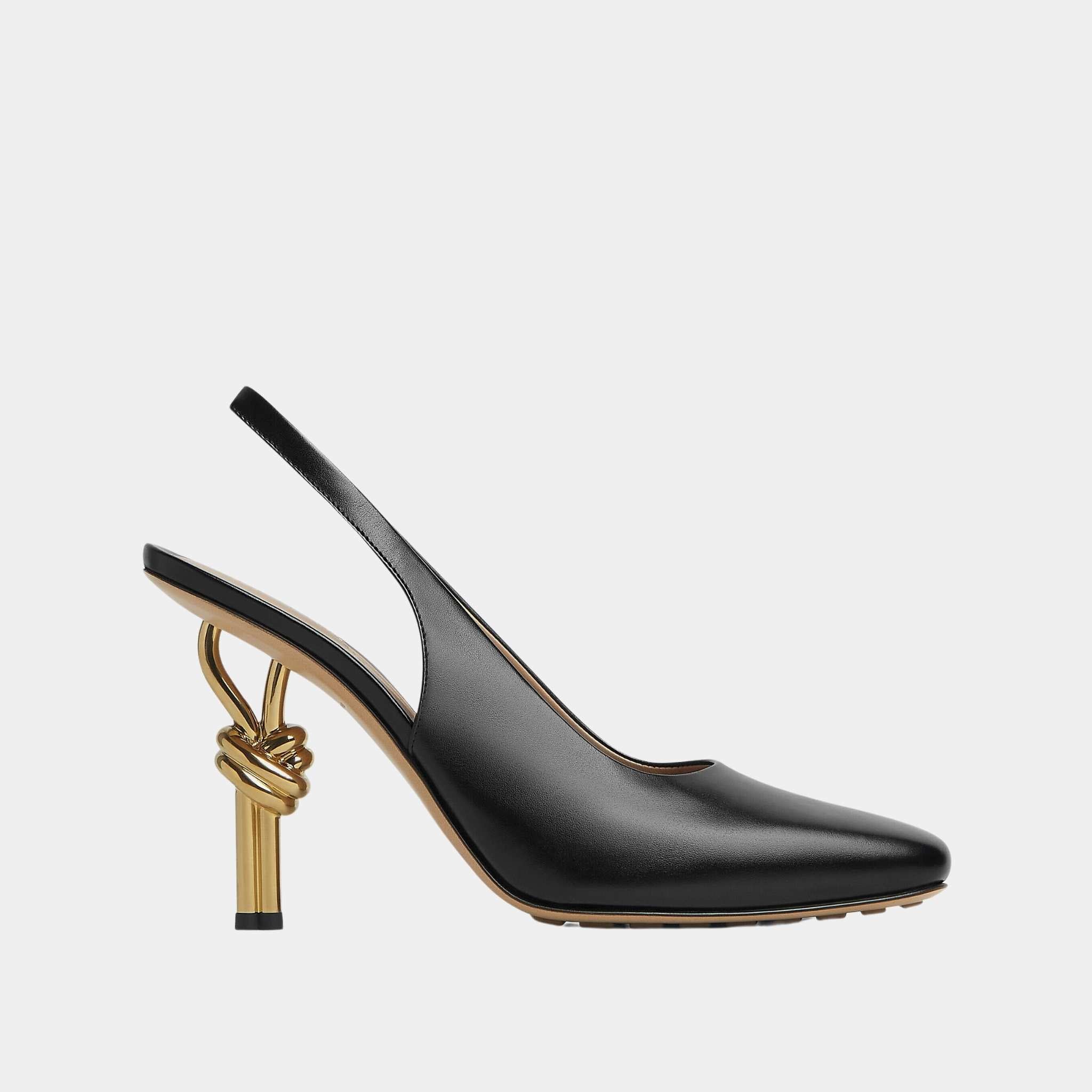Knot Leather Slingback Pump