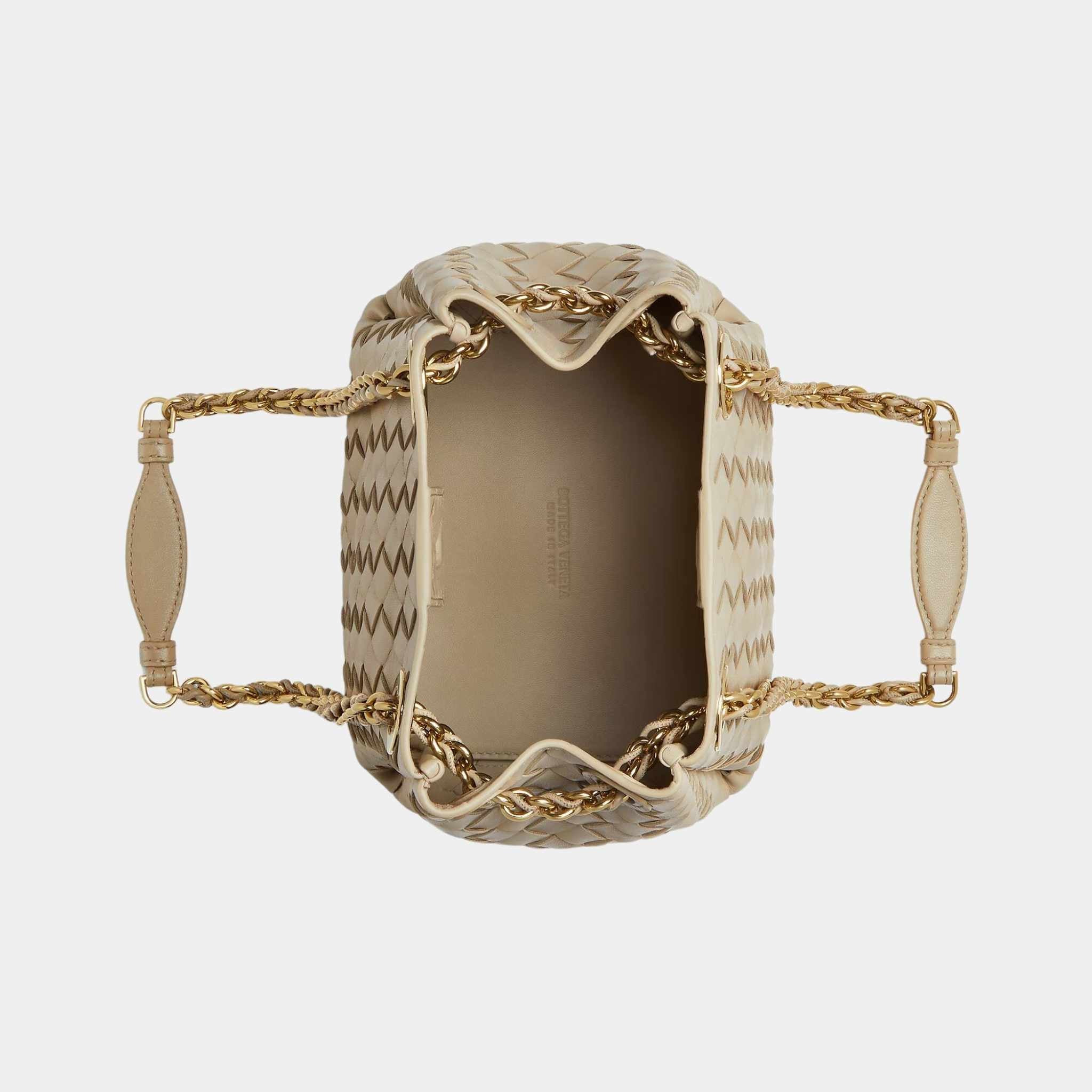 Small Parachute Chain Supple Intrecciato Leather