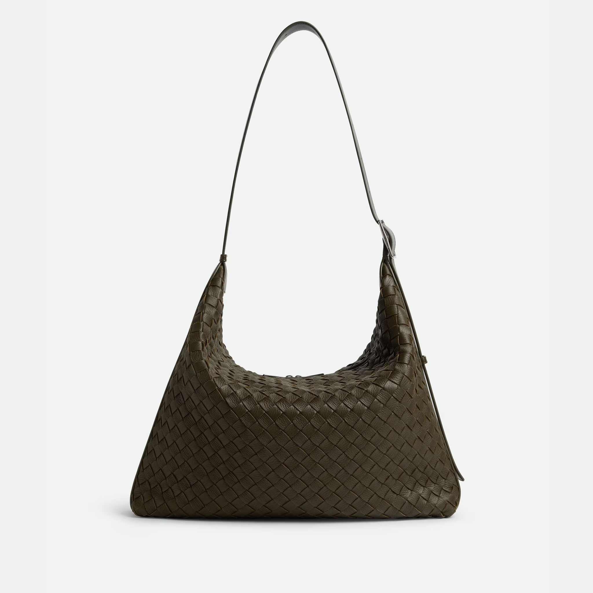 Traveler Hobo bag In Intrecciato Deer Skin