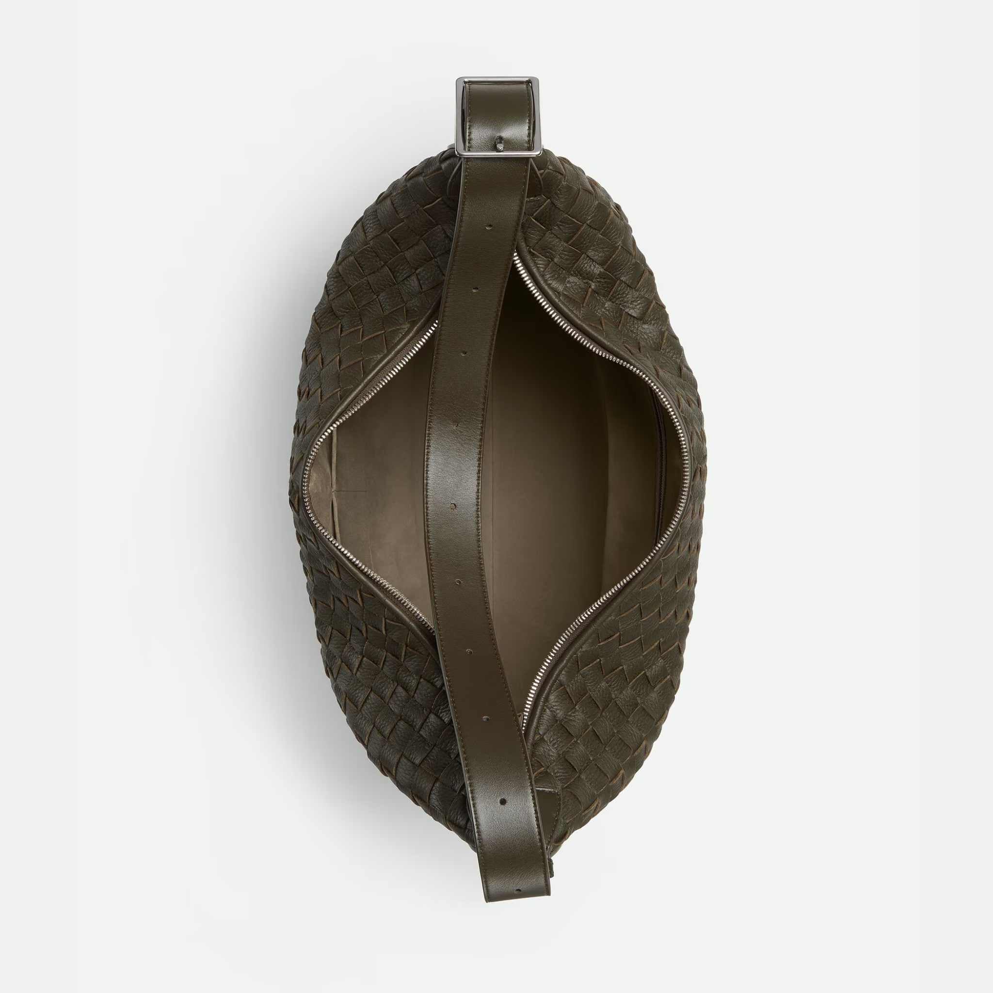 Traveler Hobo bag In Intrecciato Deer Skin