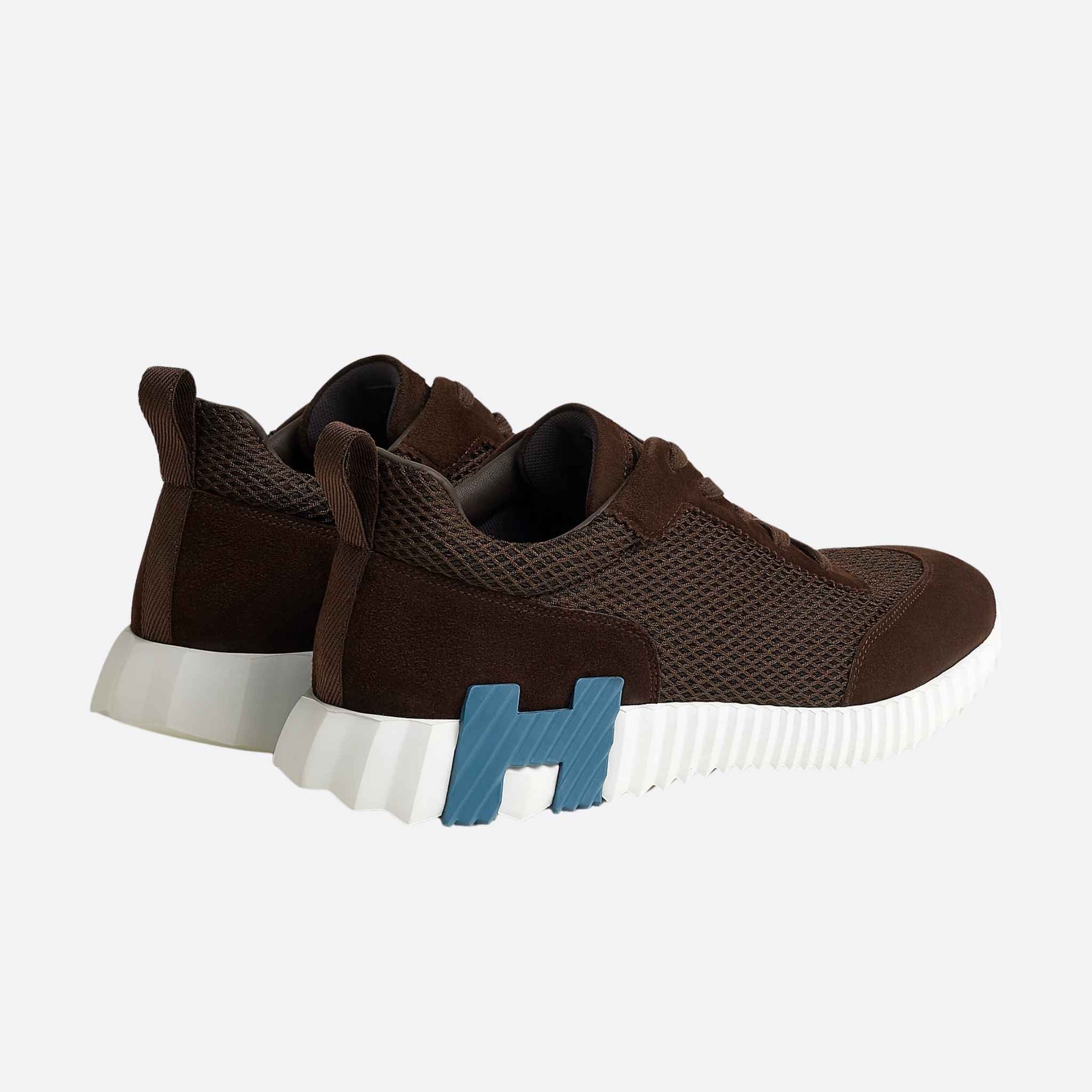 Bouncing Sneakers Graphic Mesh Suede Men