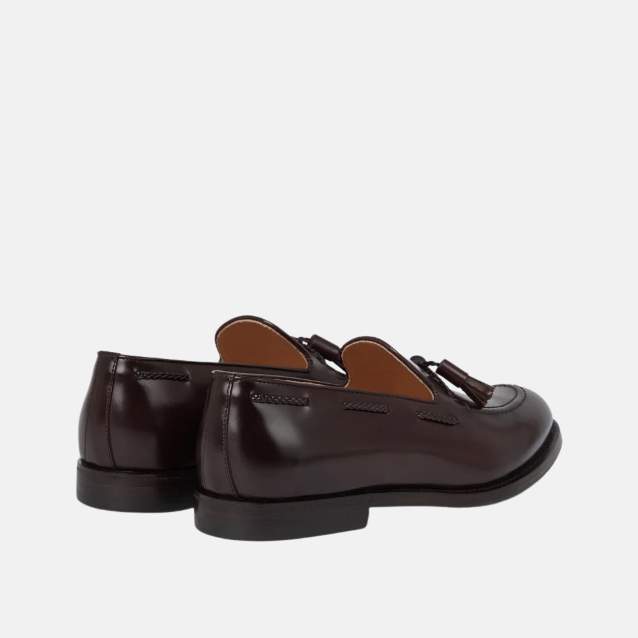 Aged Calfskin Loafers With Tassels