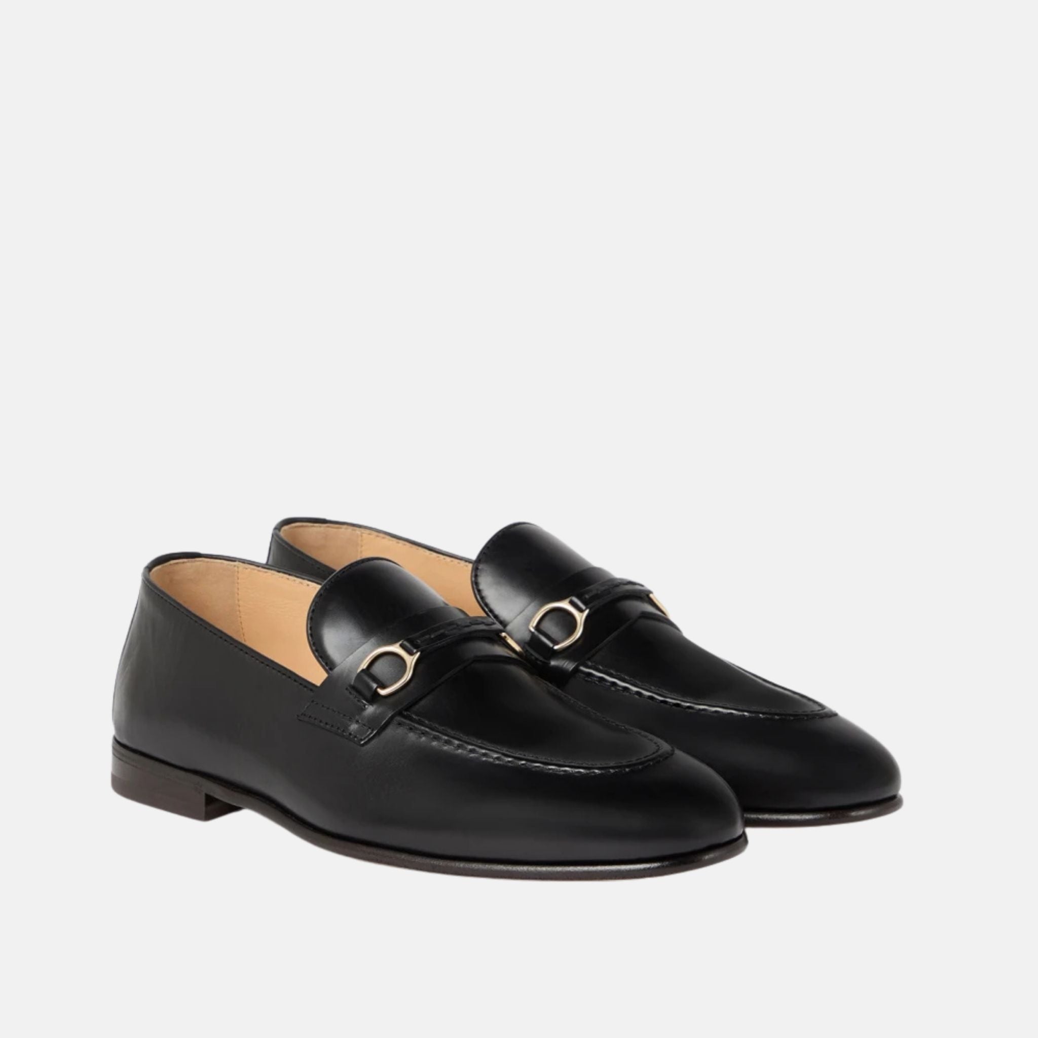 Soft Waxed Calfskin Loafers With Bit Detail