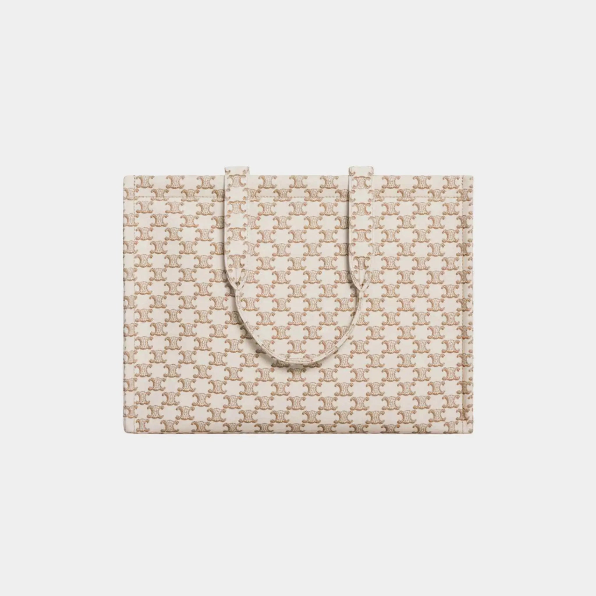 Large Cabas Thais Textile with Triomphe Print & Calfskin