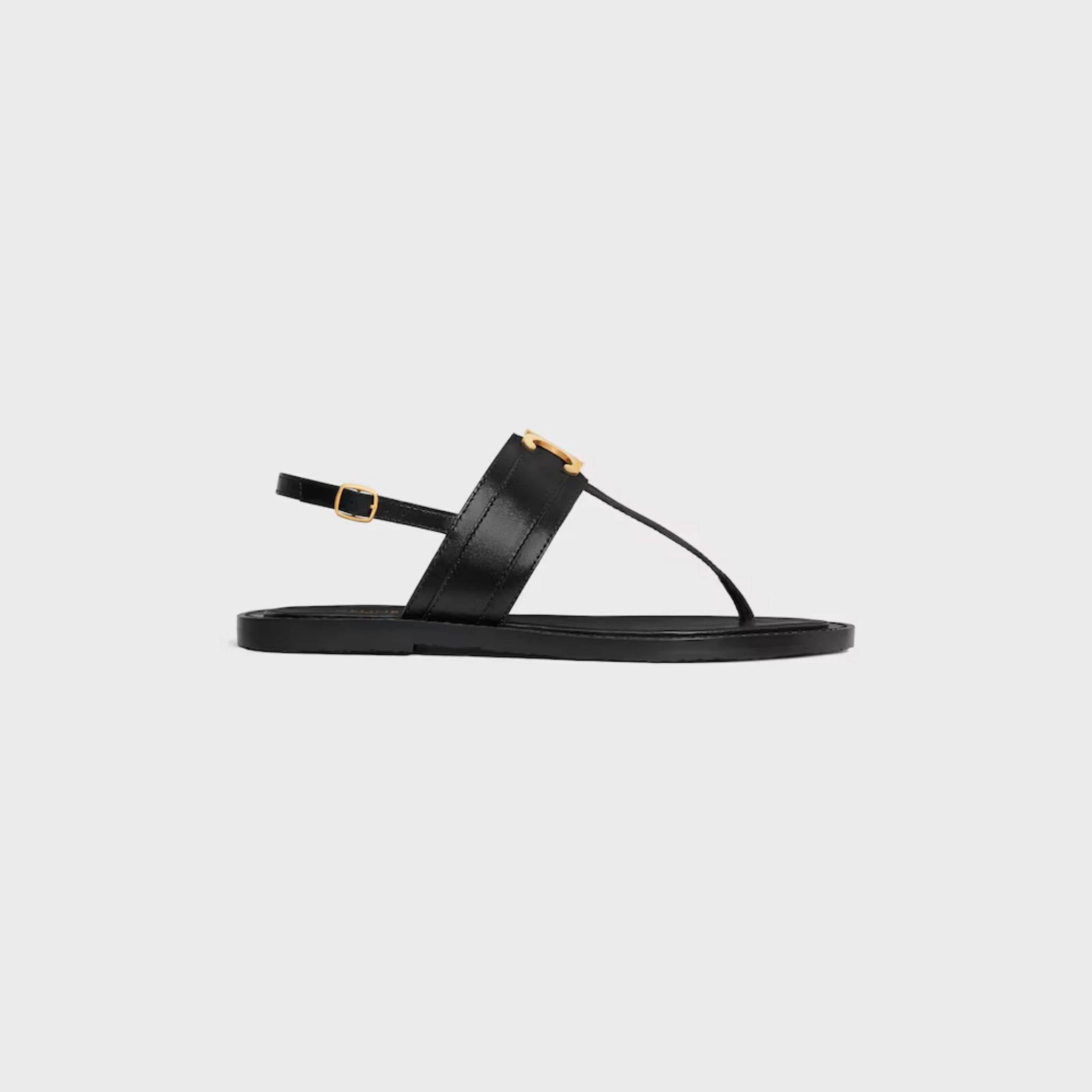 Celine Lympia Triomphe Thong in Calfskin