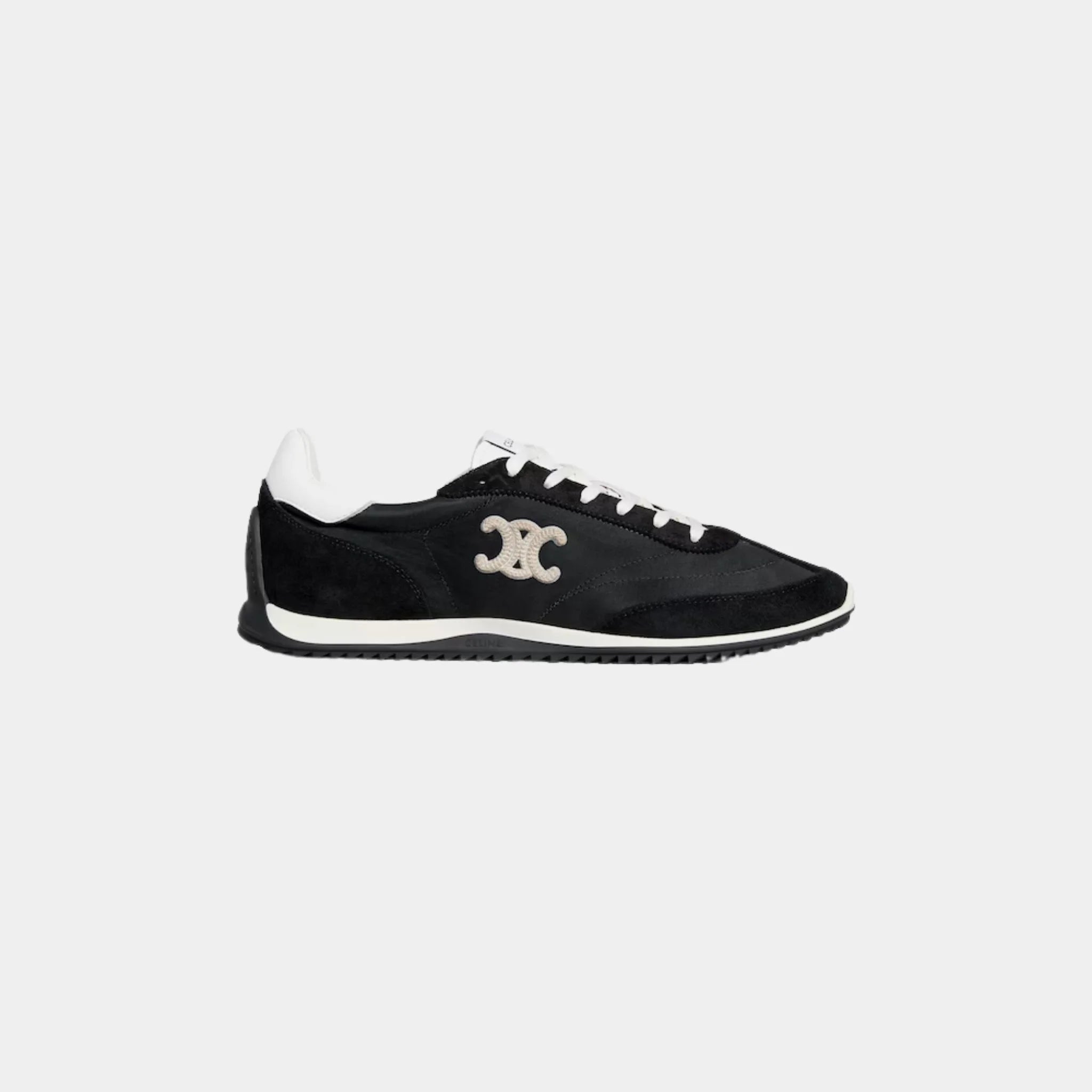 Celine Racer Sneaker With Triomphe in Nylon, Suede & Calfskin