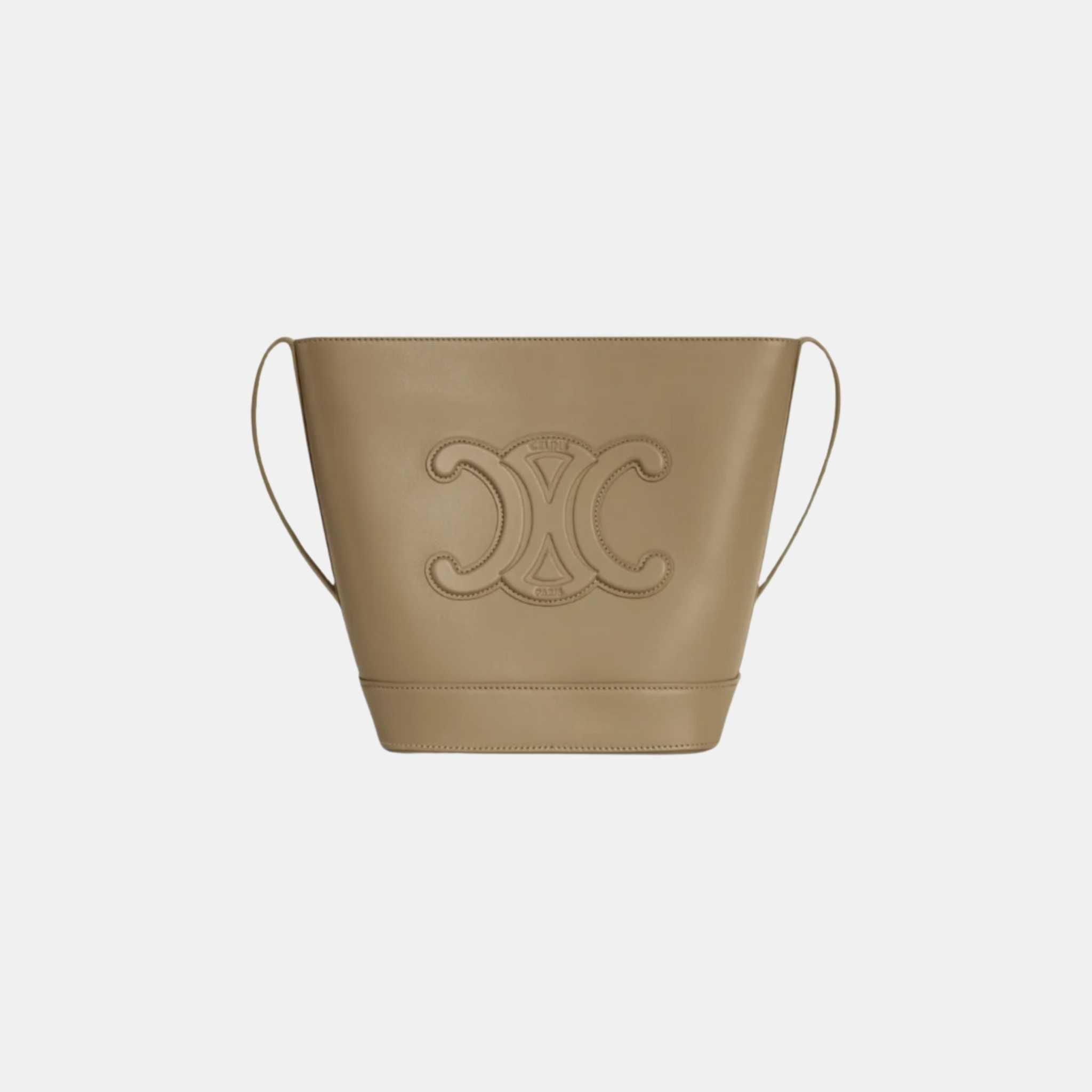 Small Bucket Cuir Triomphe In Smooth Calfskin Handbag
