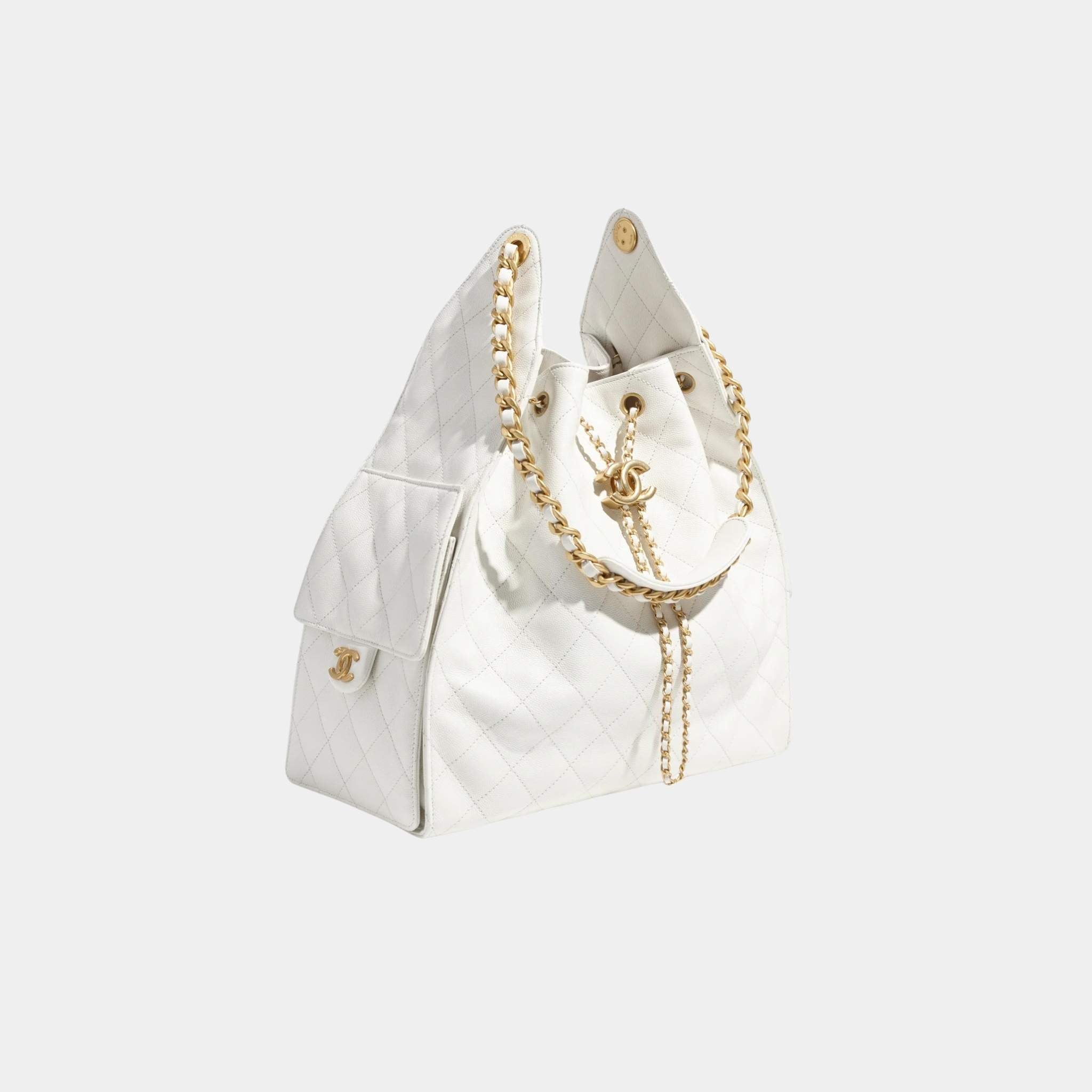 25 Medium Handbag Grained Calfskin And Gold-Tone Metal