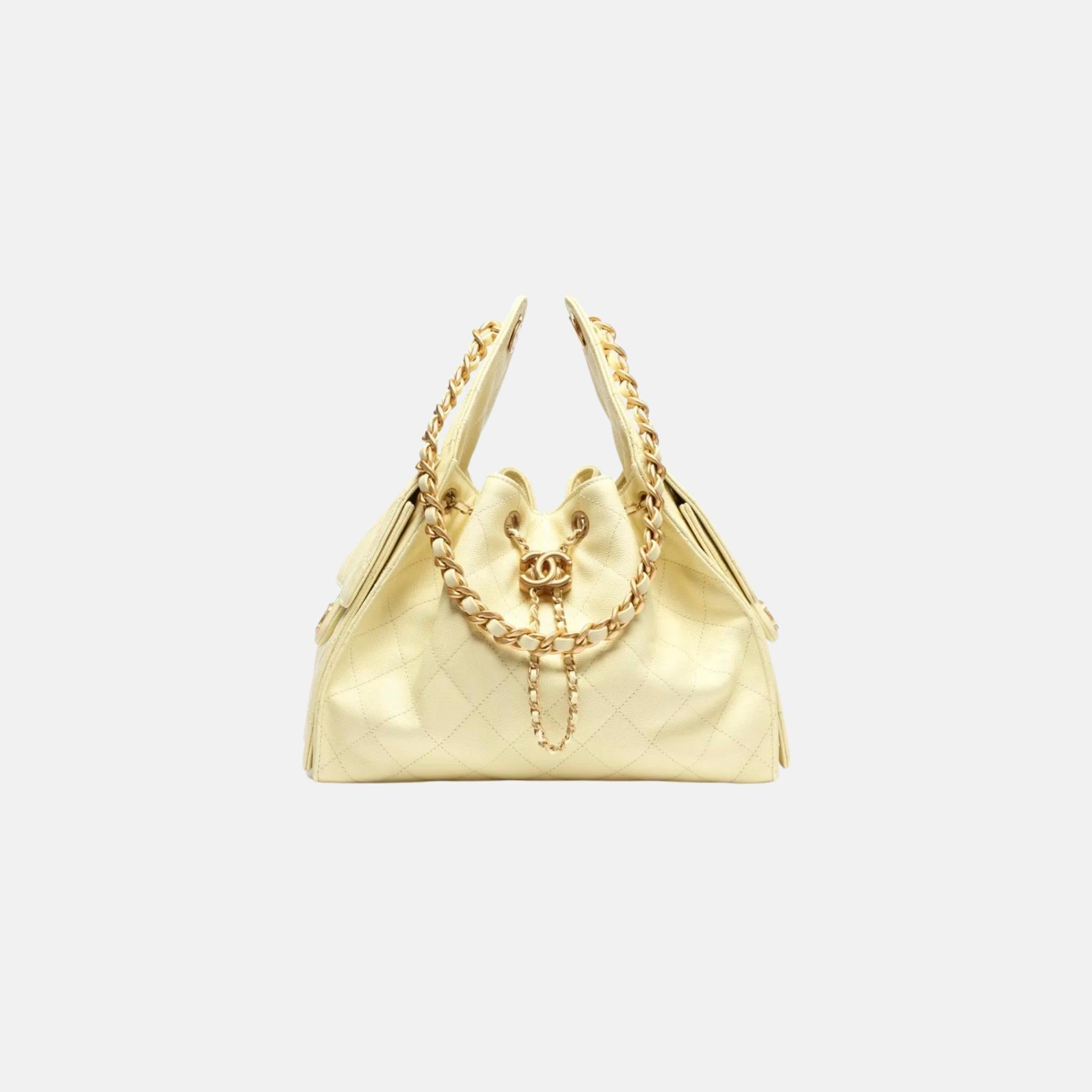 25 Small Handbag Grained Calfskin And Gold-Tone Metal