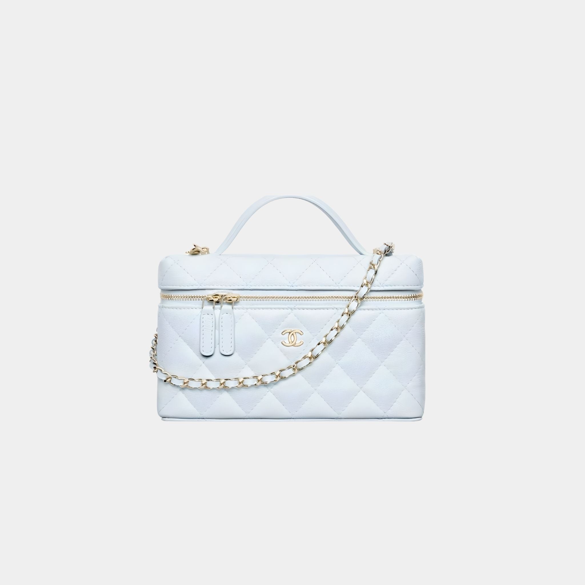 Classic Vanity with Chain in Grained Shiny Calfskin