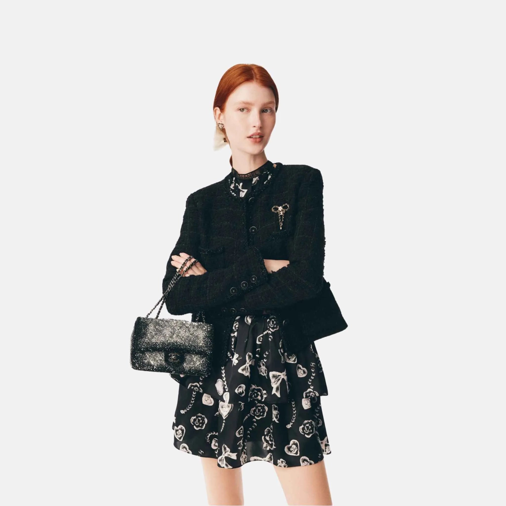 Jacket in Black Tweed