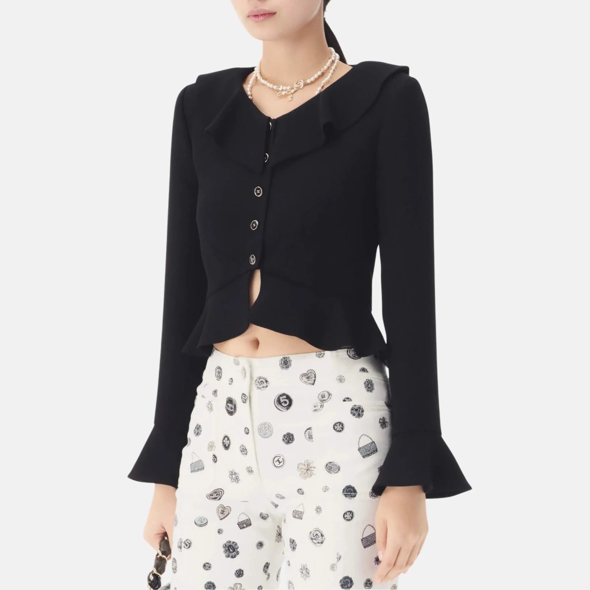 Jacket in Silk Crepe