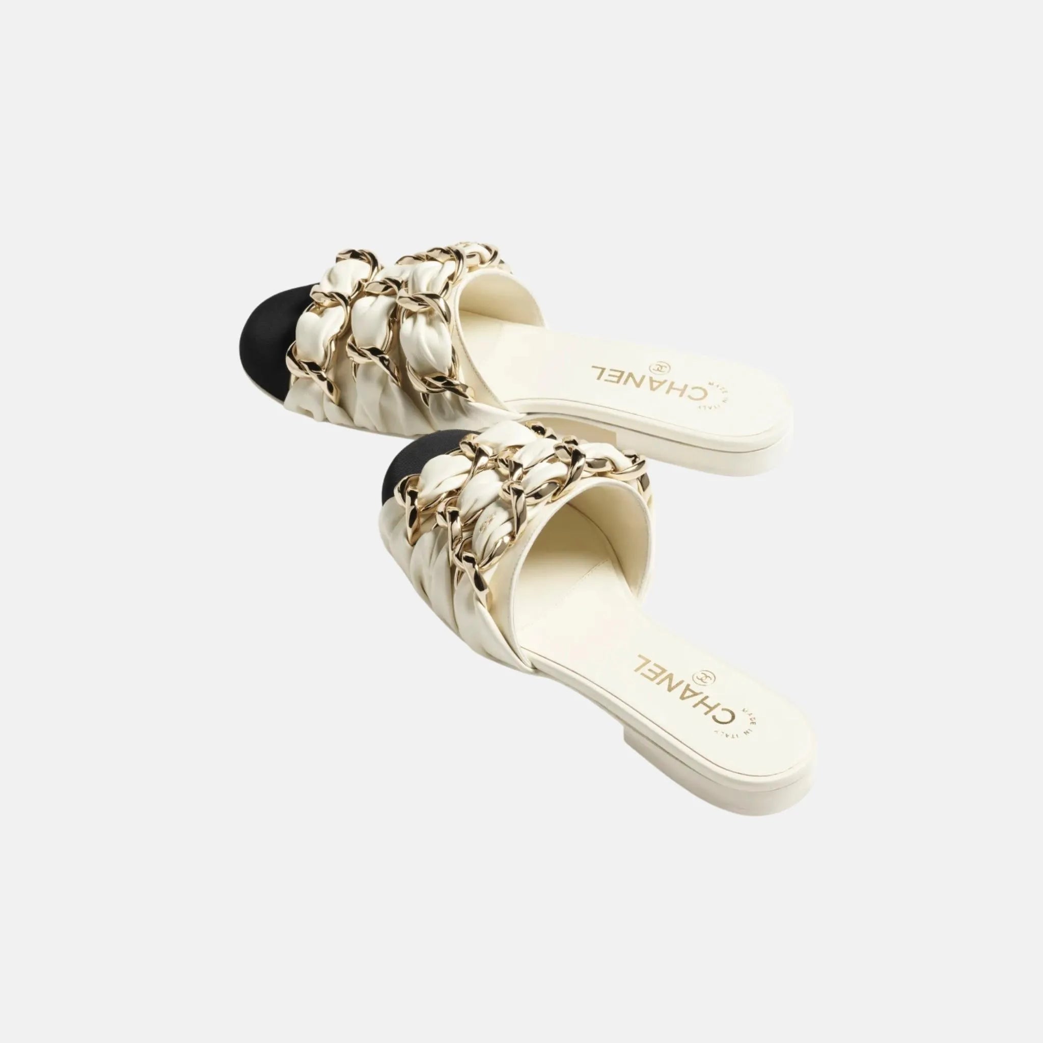 Mules in Lambskin and Grosgrain