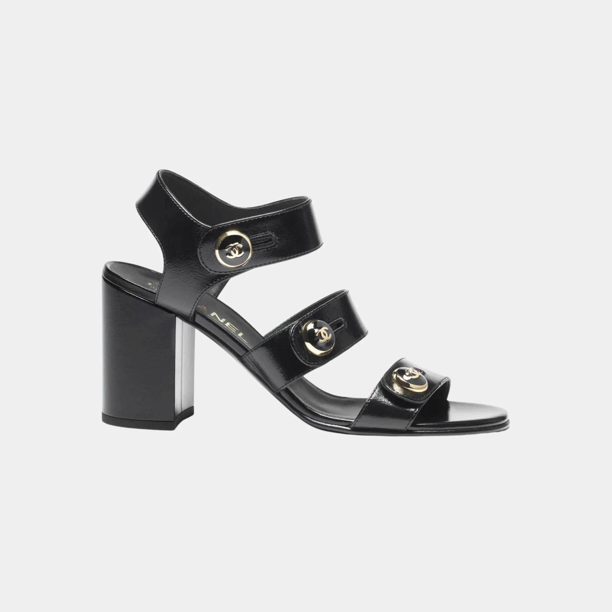 Sandals in Shiny Calf