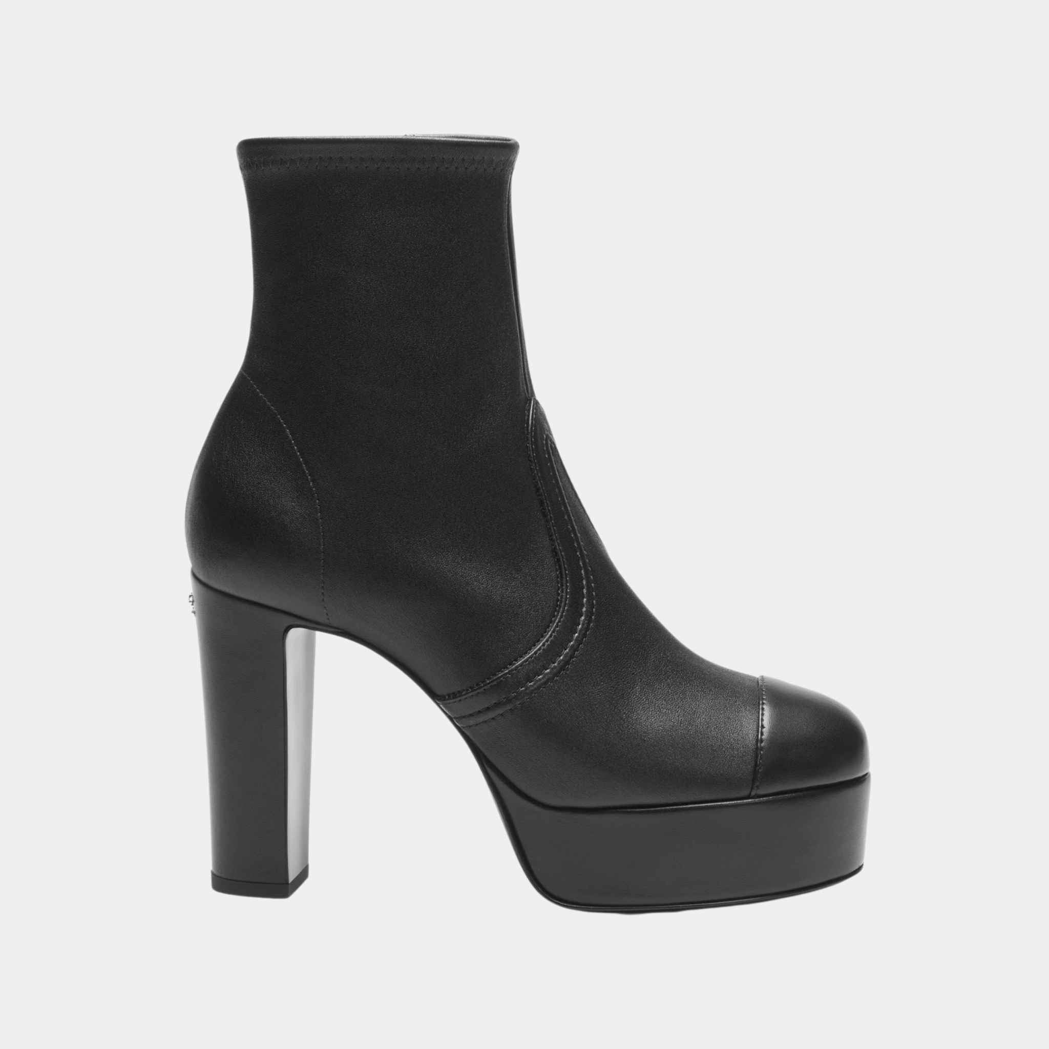 Short Boots Lambskin Black