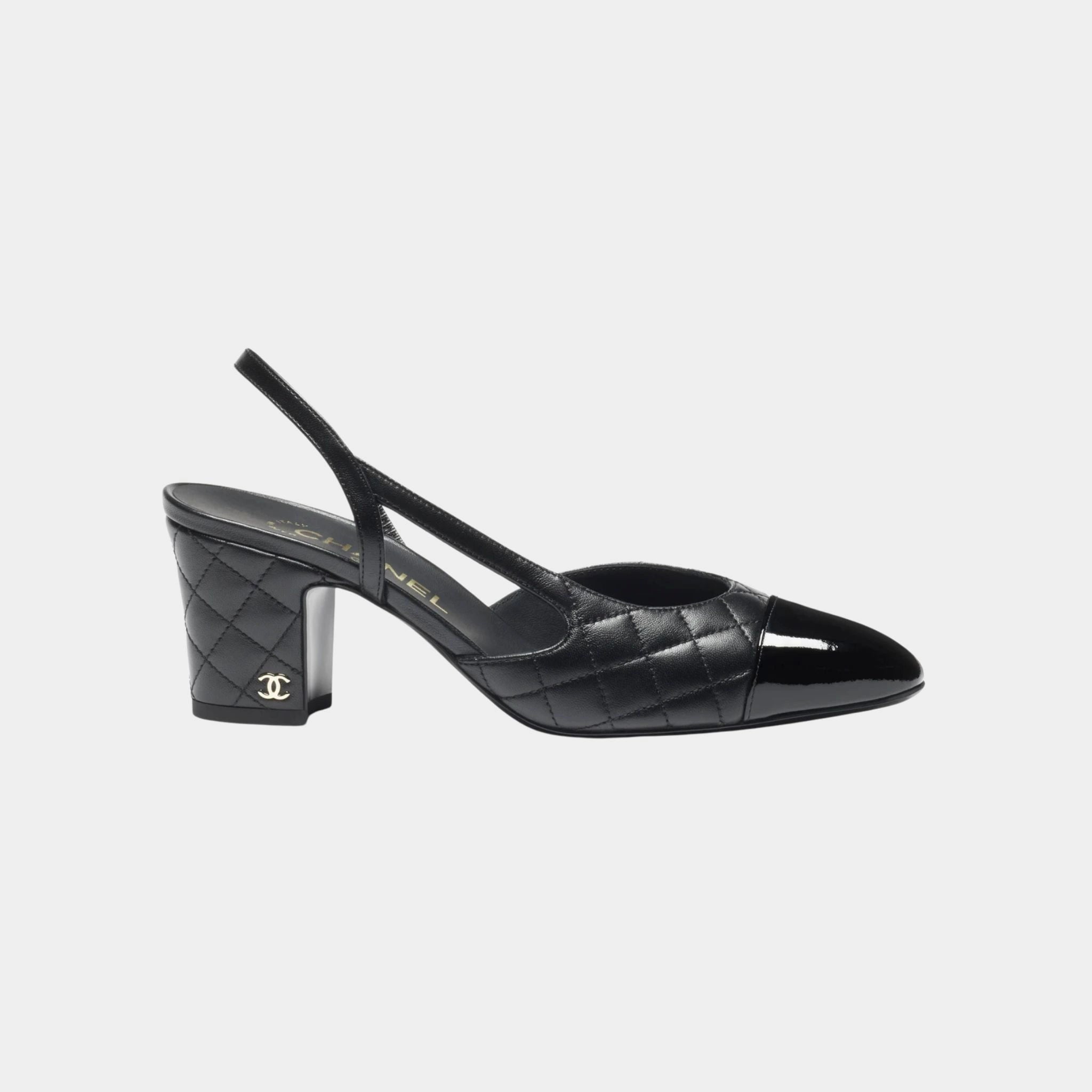 Slingbacks Lamb & Varnished Calf Black