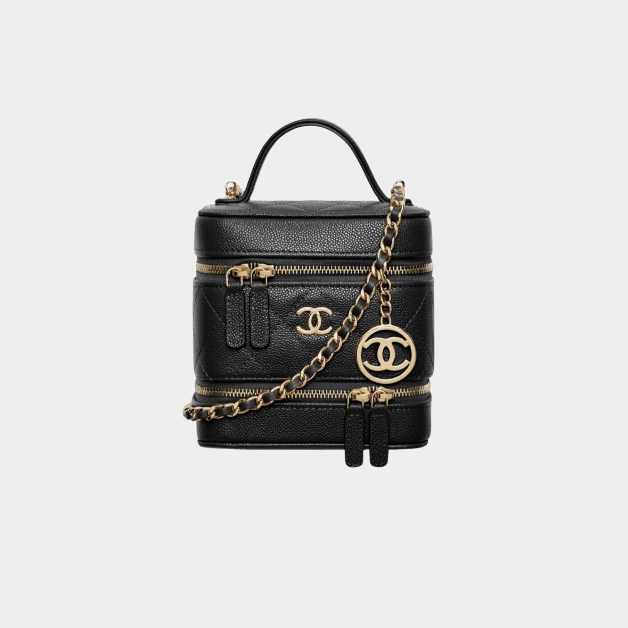 Vanity with Chain in Grained Calfskin