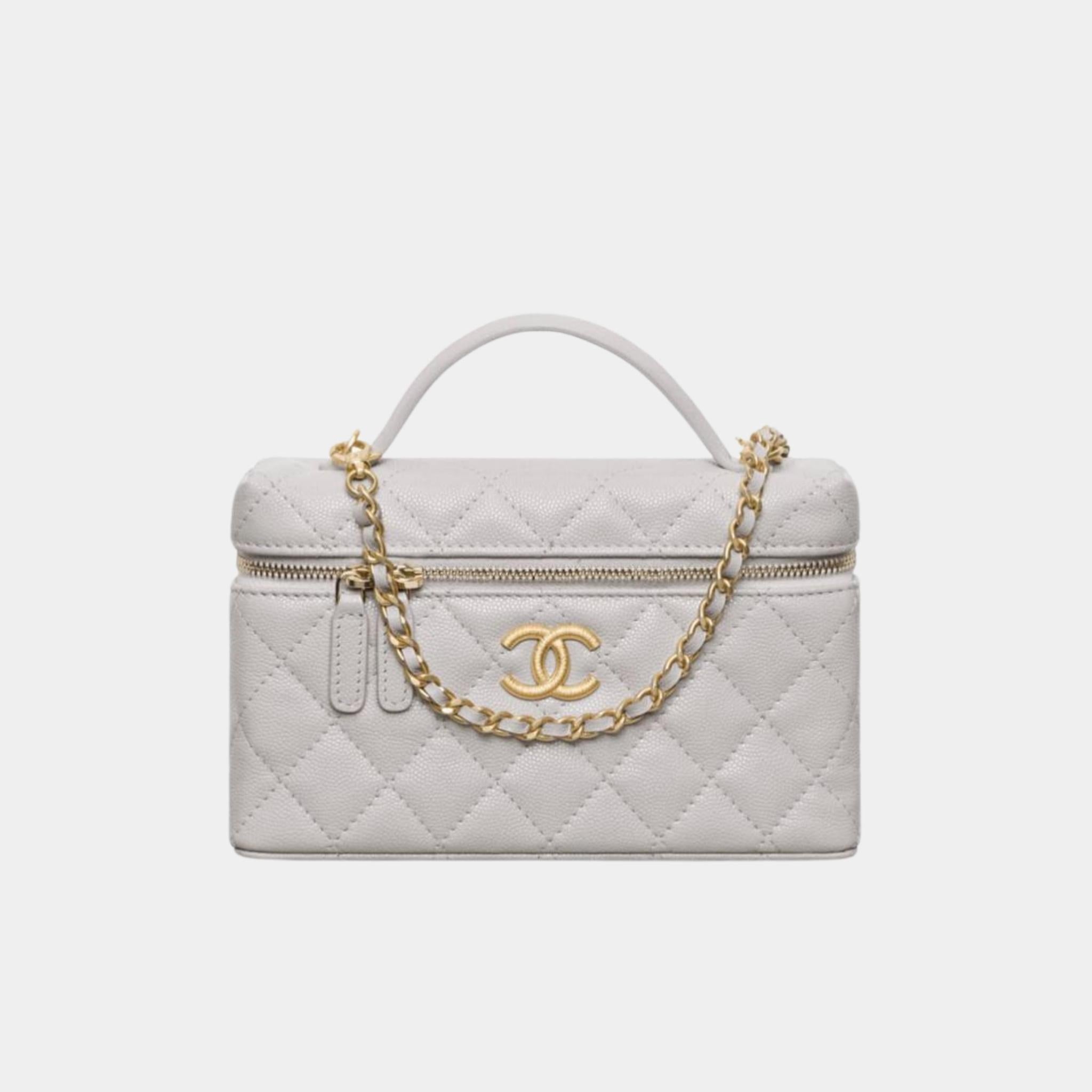 Vanity with Chain in Grained Shiny Calfskin