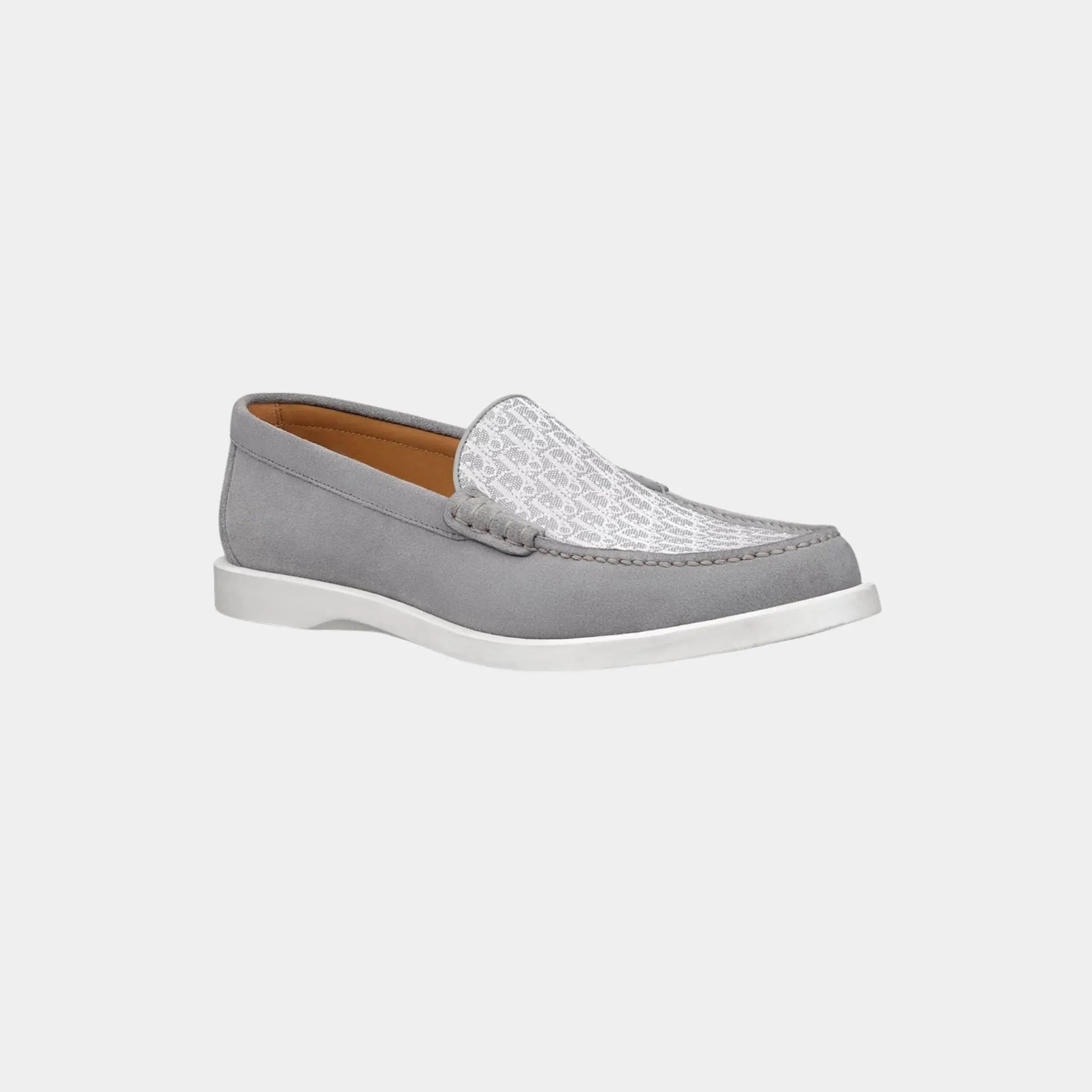Dior Granville Moccasin Oblique Suede and Jacquard Canvas