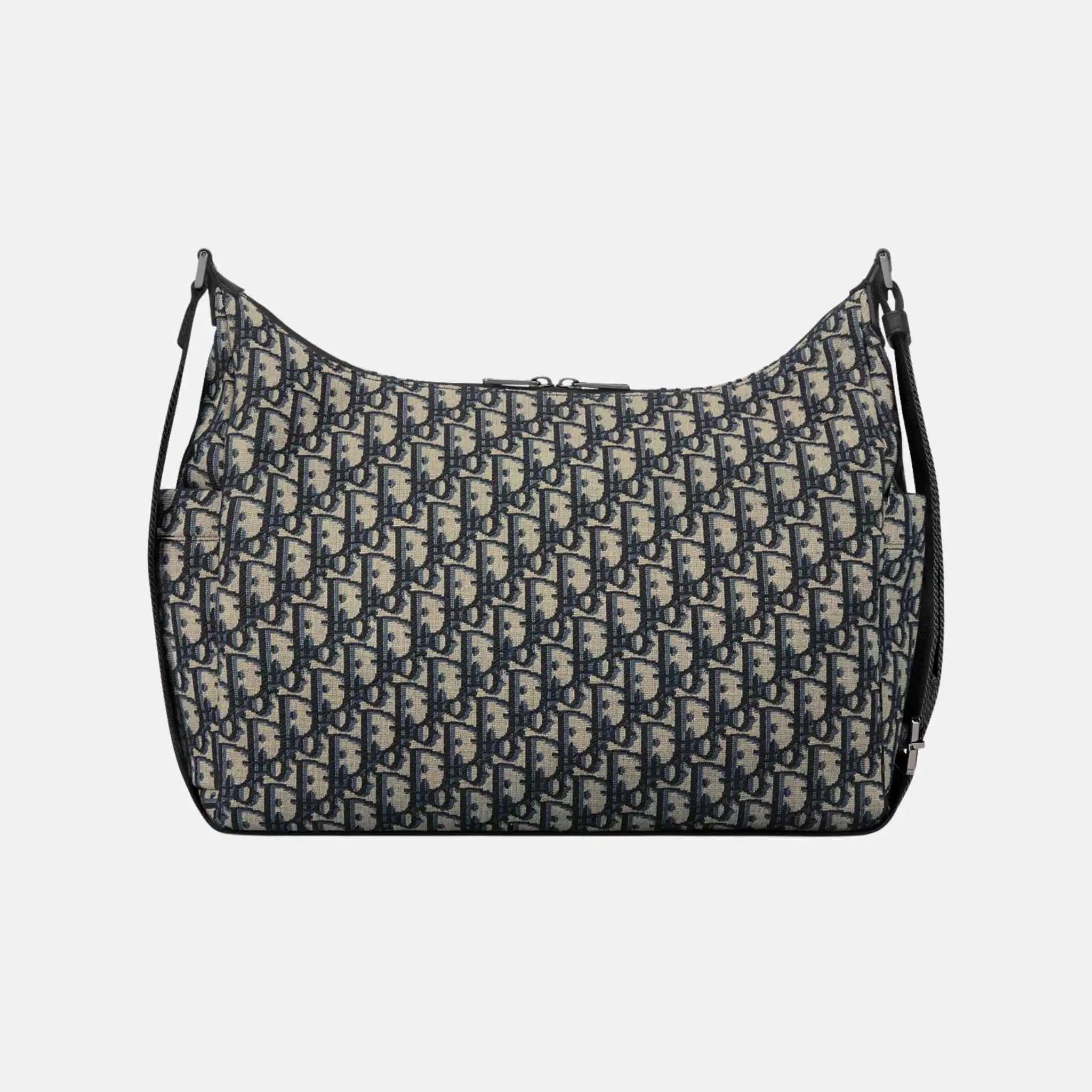 Medium Rider Soft Hobo Bag in Oblique and Grained Calfskin