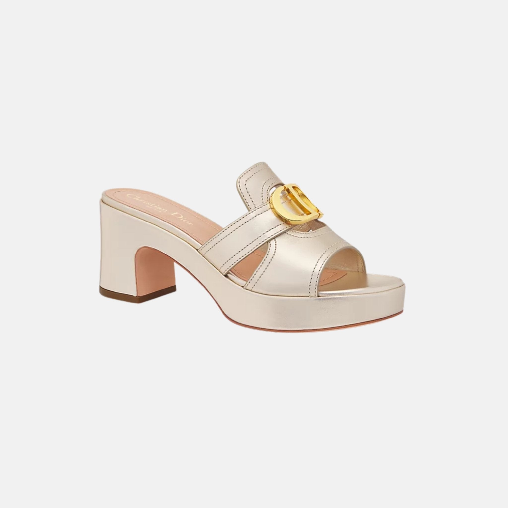 Or 30 Montaigne Platform Slide In Laminated Calfskin