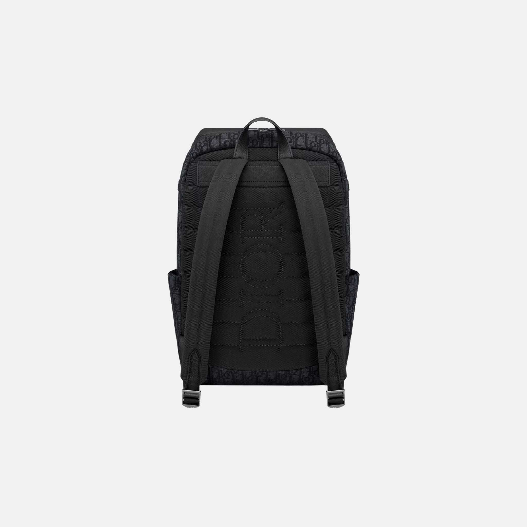 Rider Soft Zipped Backpack in Jacquard & Grained Calfskin