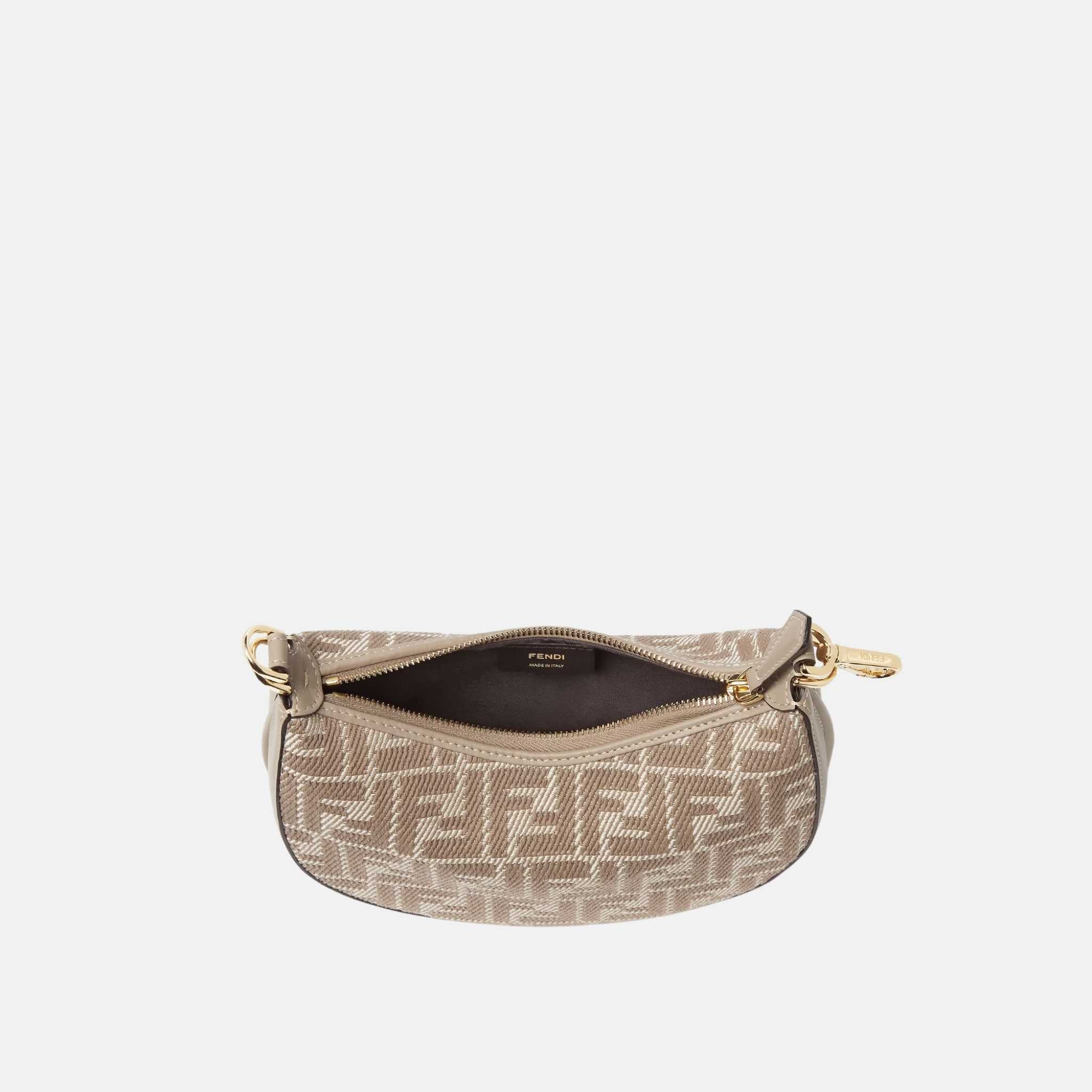 Fendigraphy Mini Bag In Denim Effect FF Jacquard