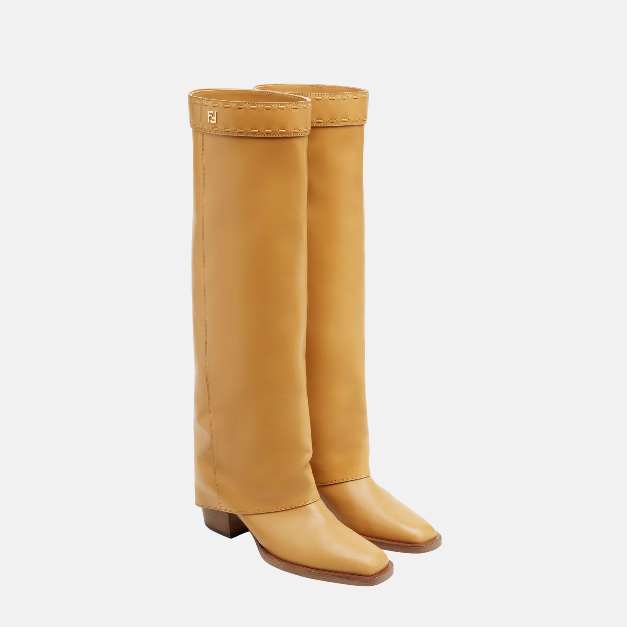 Fendi Show High Heeled Boots In Leather