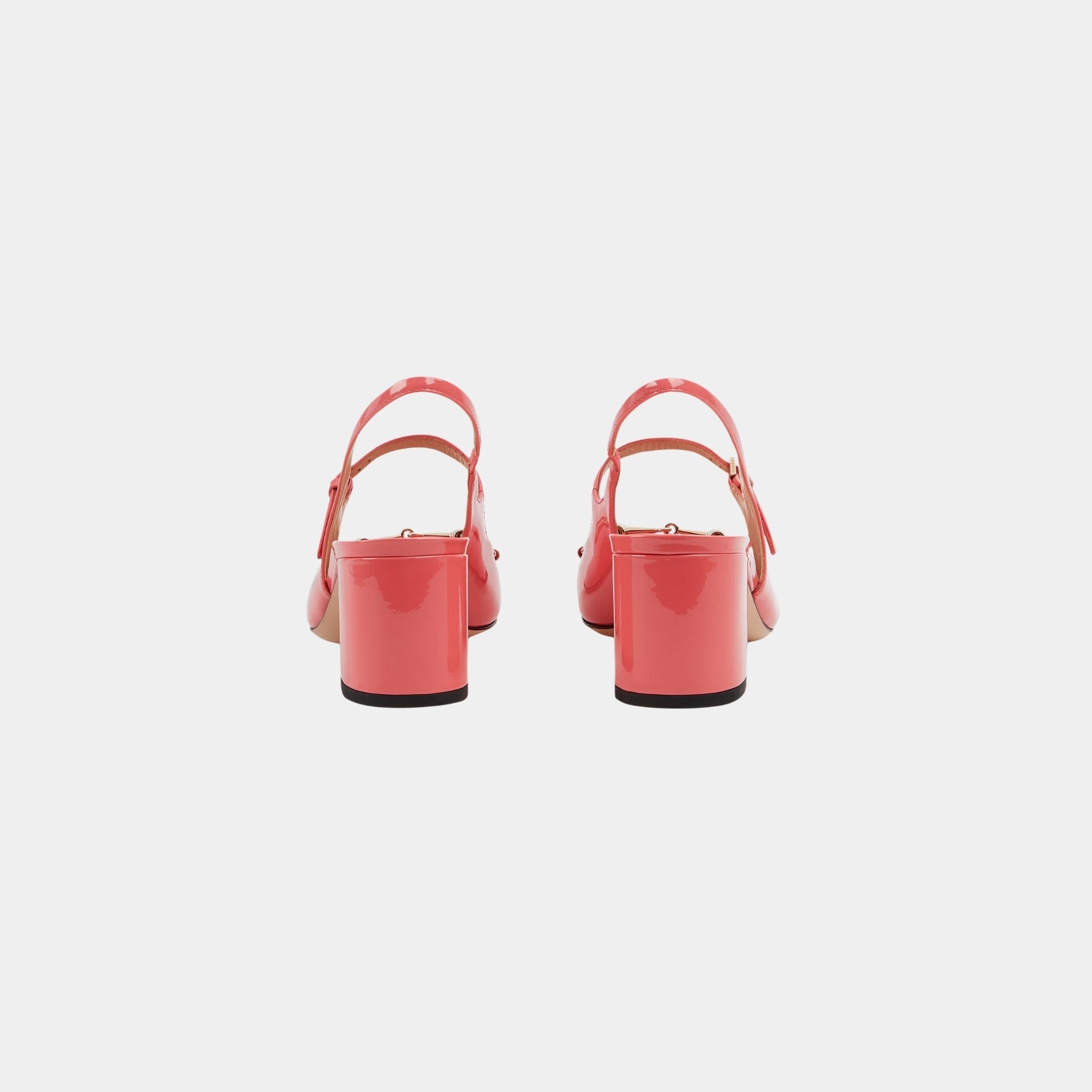 Horsebit Mid-Heel Patent Leather Pump