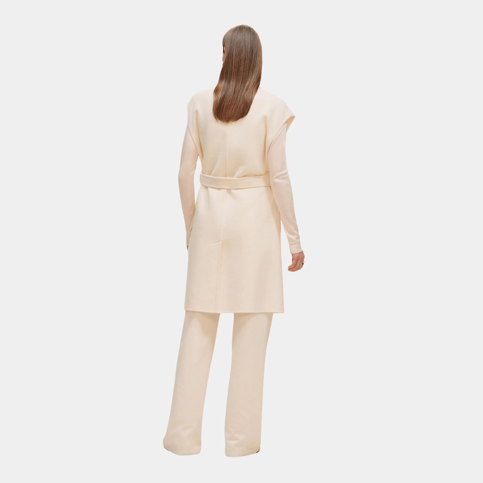 Belted Cashmere Long Vest