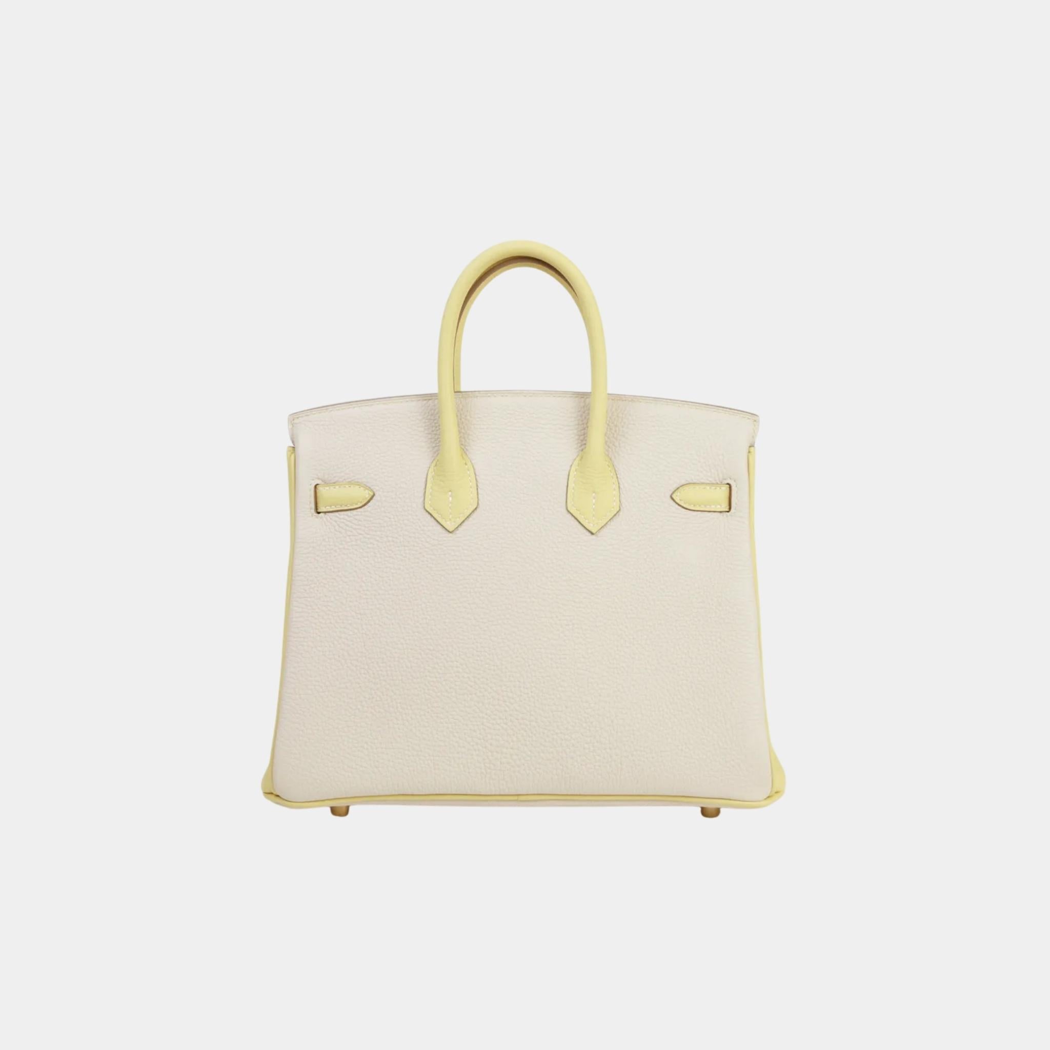 Birkin 25 HSS Togo Craie/Jaune Poussin PBHW