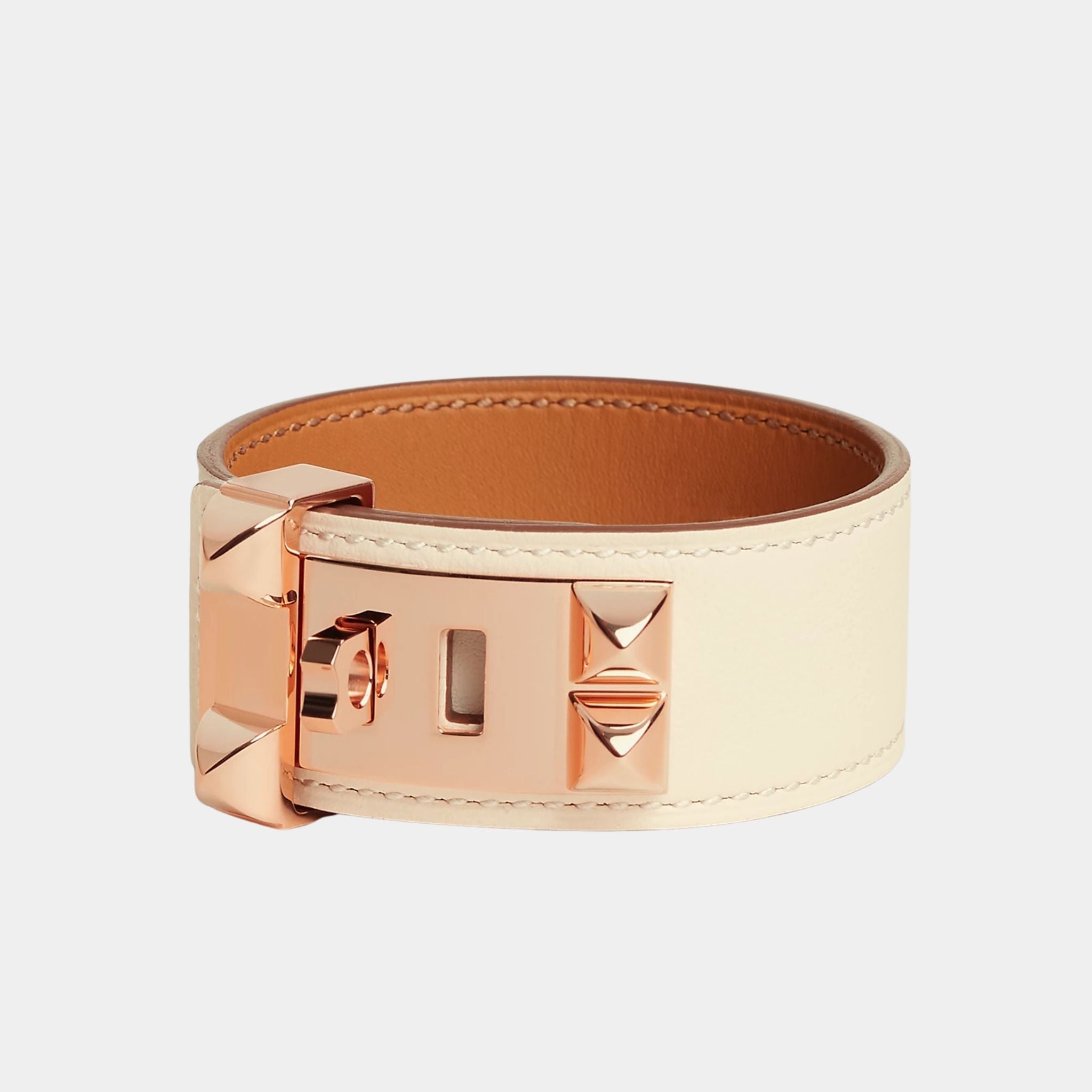 Collier de Chien 24 Bracelet Swift Calfskin Rose Gold Plated