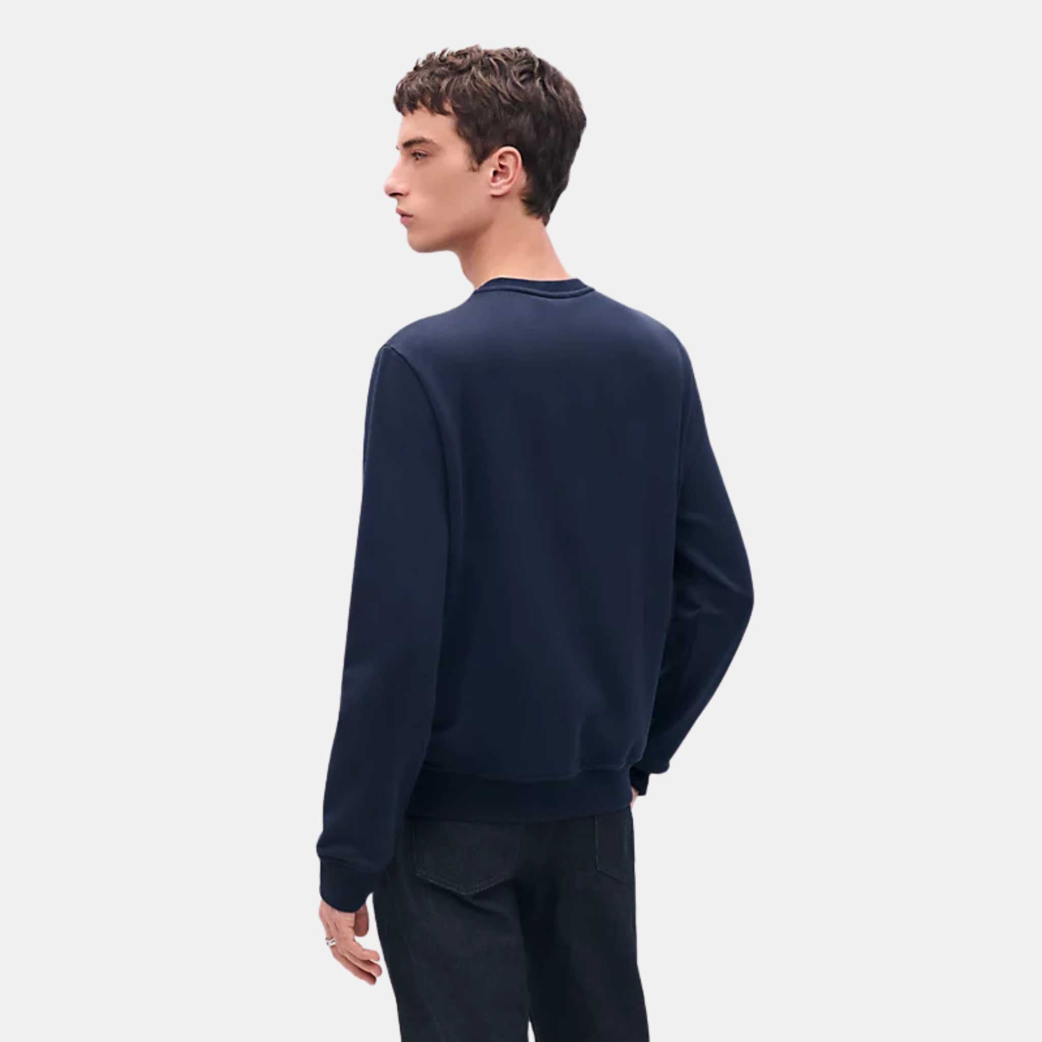 Crewneck Sweater With Clou De Selle Detail Ocean