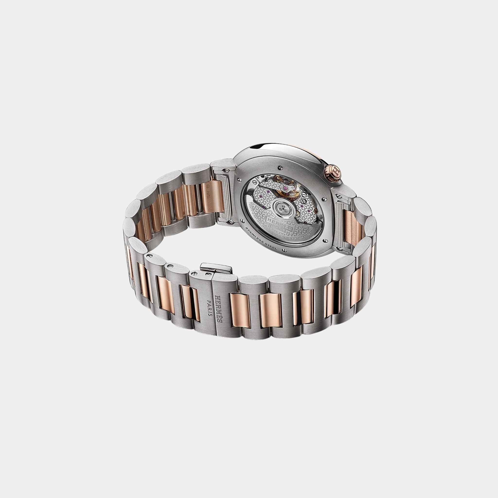 Cut 36 mm Watch With Steel-Rose Gold Bezel And Bracelet