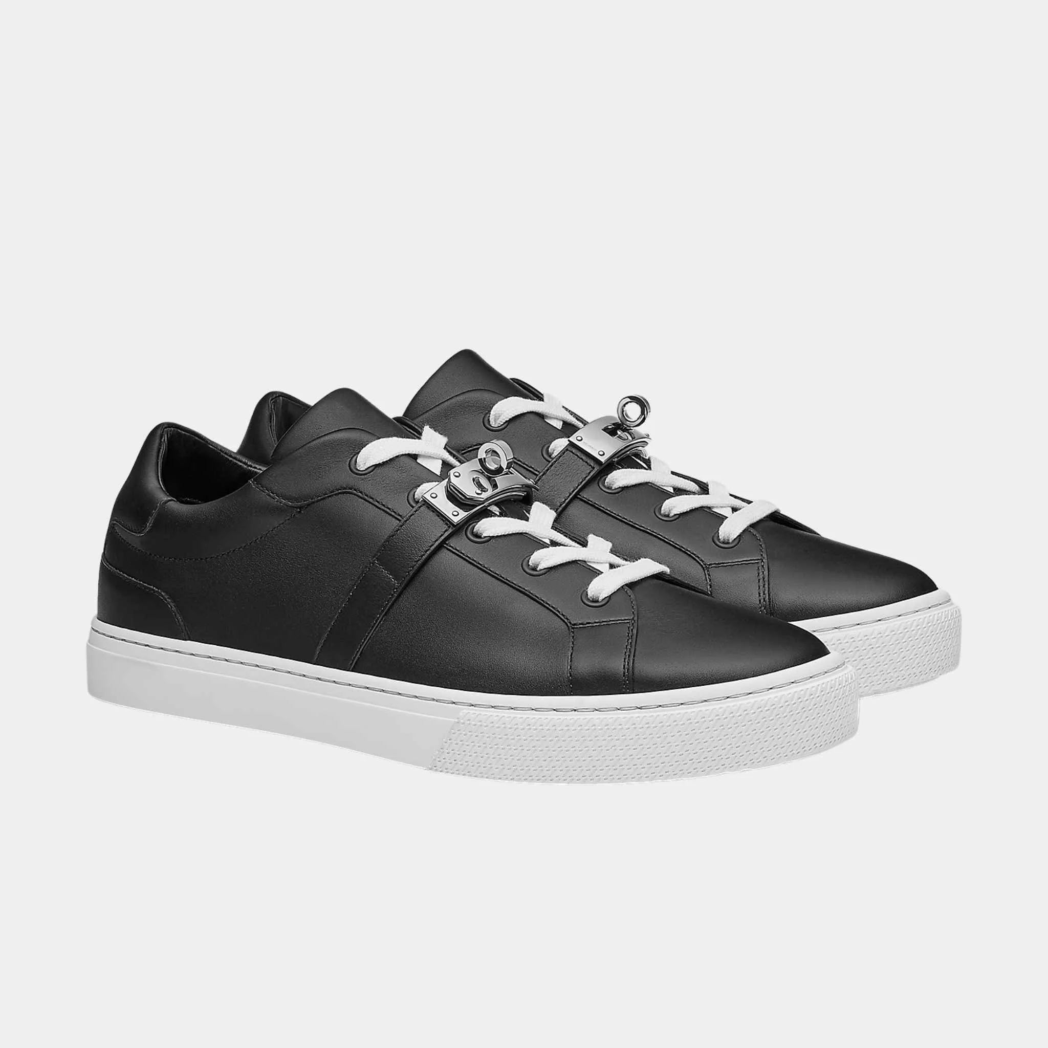 Day Sneaker in Calfskin with Palladium Plated Buckle