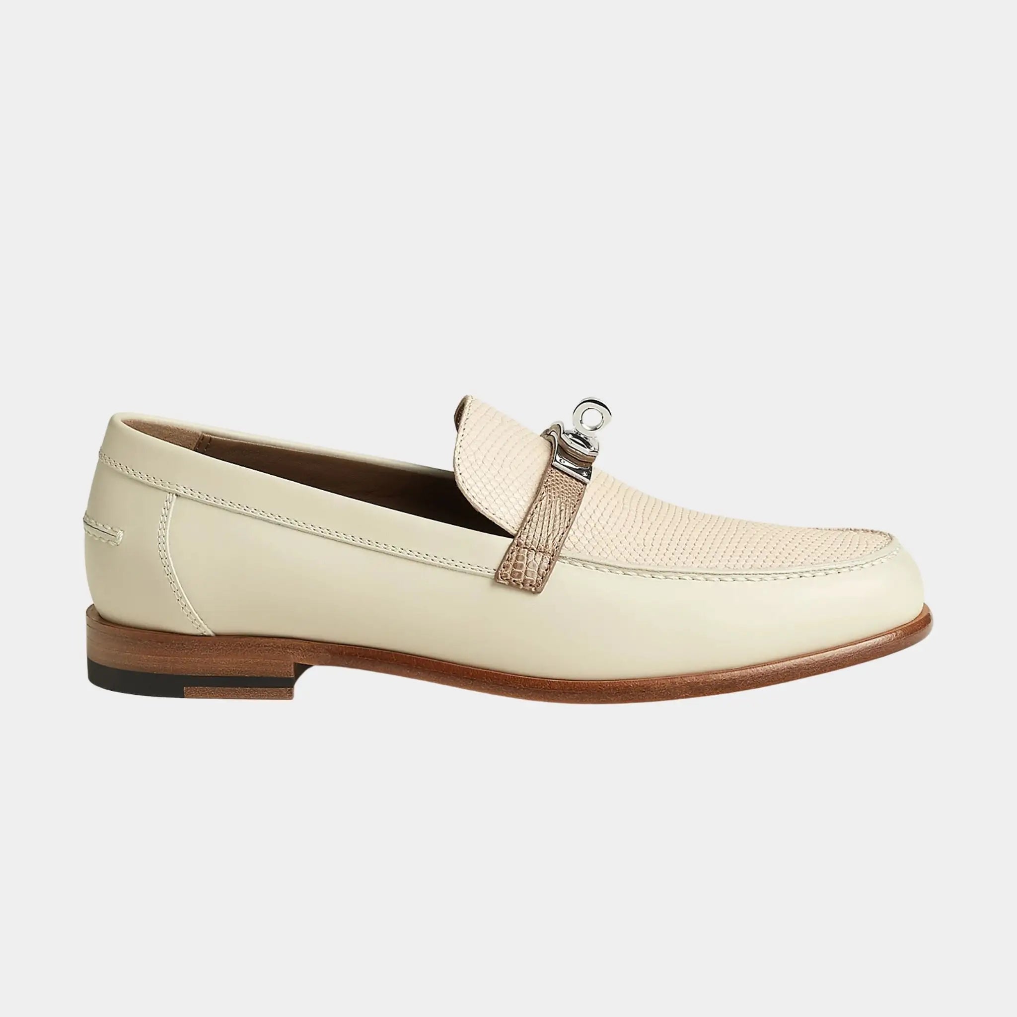 Destin Loafers in Calfskin and Shiny Lizard