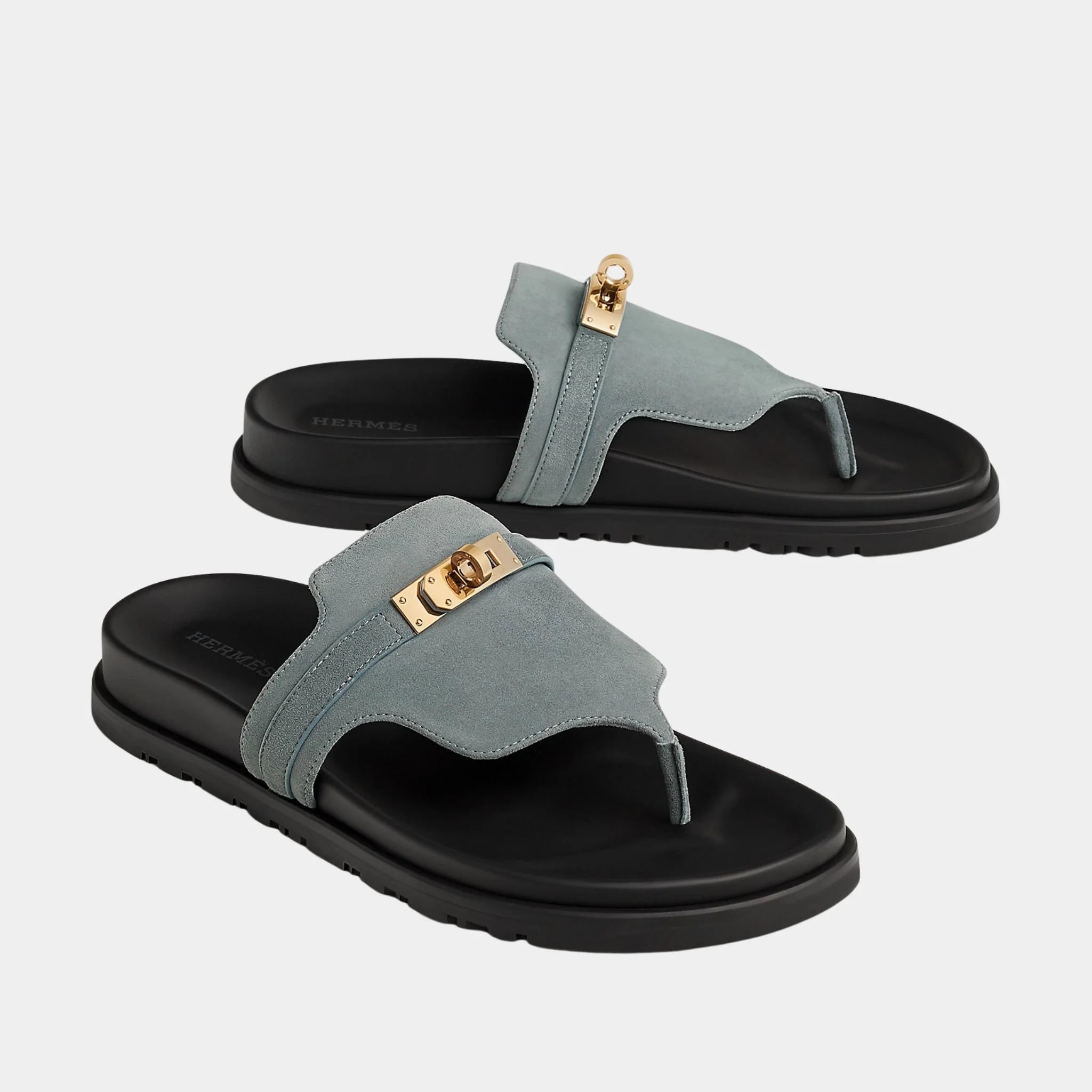 Empire Sandals in Suede Goatskin