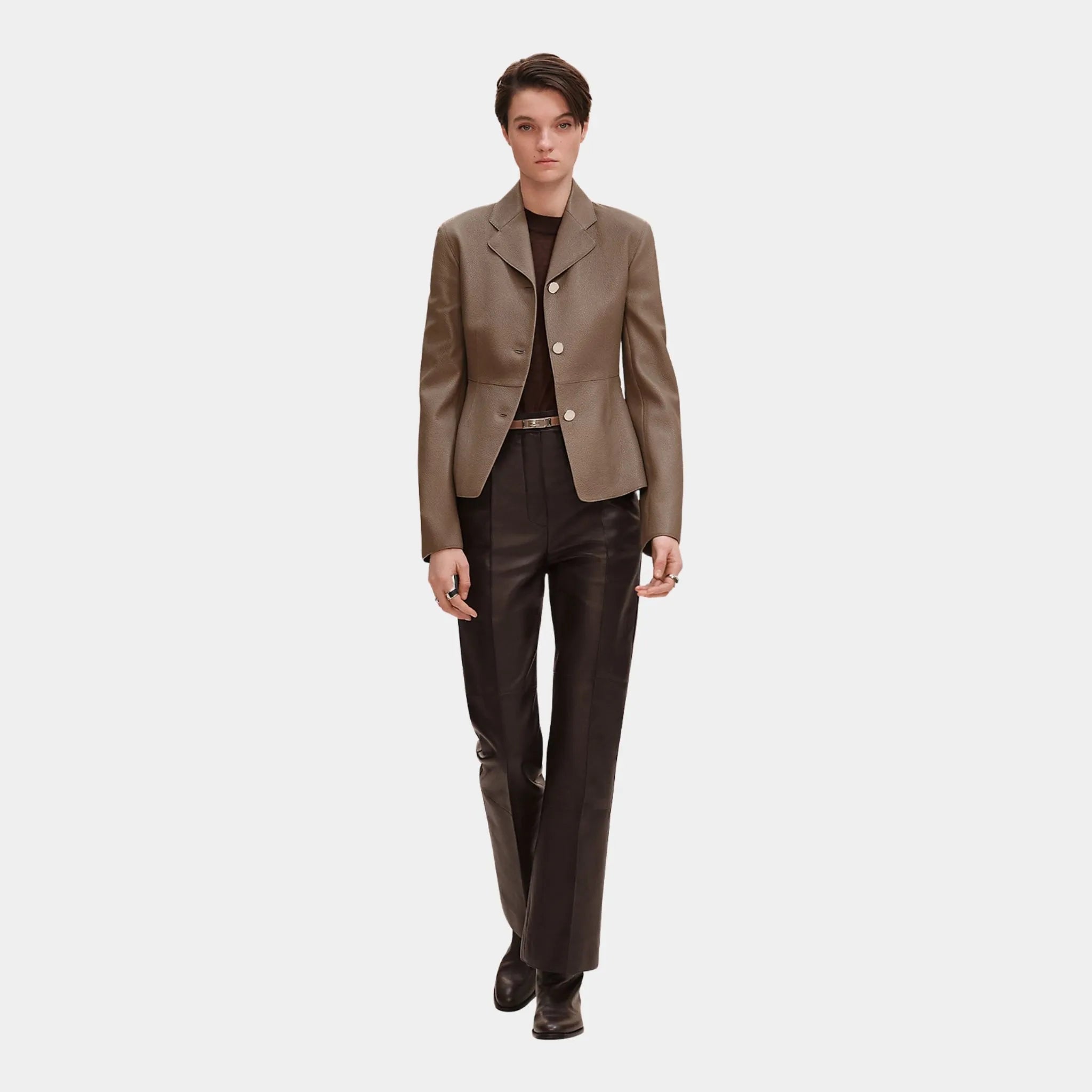 Equestrian Jacket in Washed Deer