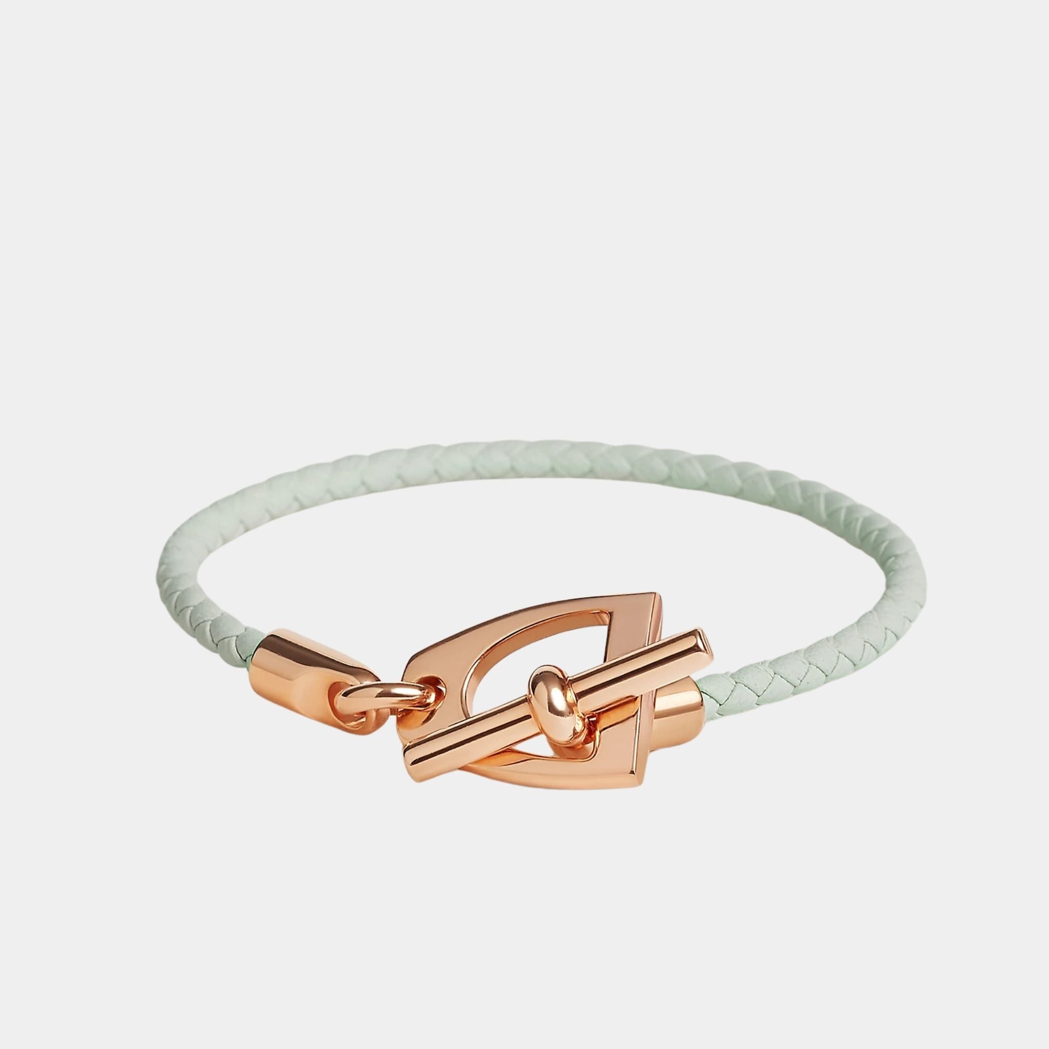 Etrier Bracelet Swift Calfskin Rose Gold Plated