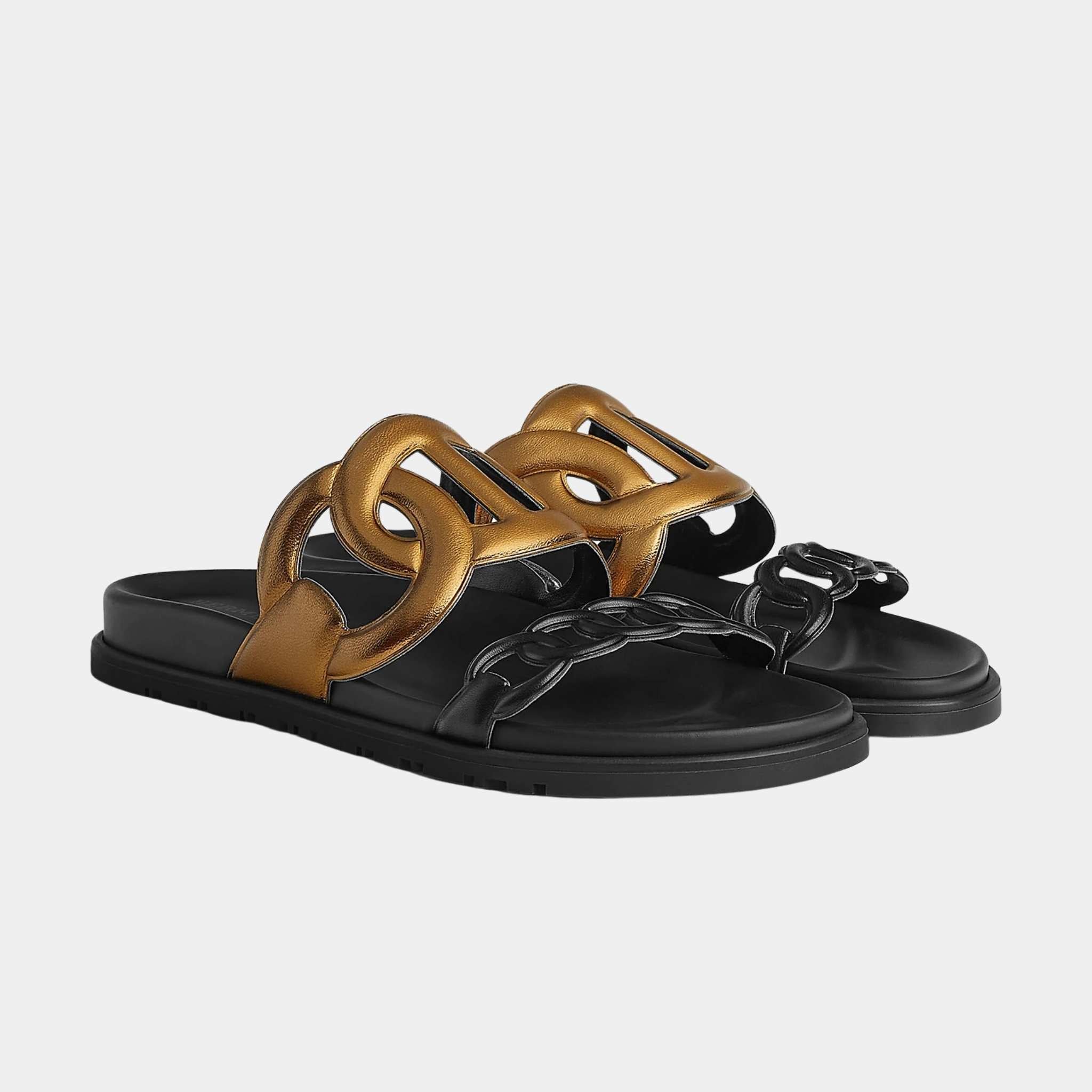 Extra Sandal in Nappa Leather with Metallic Finish
