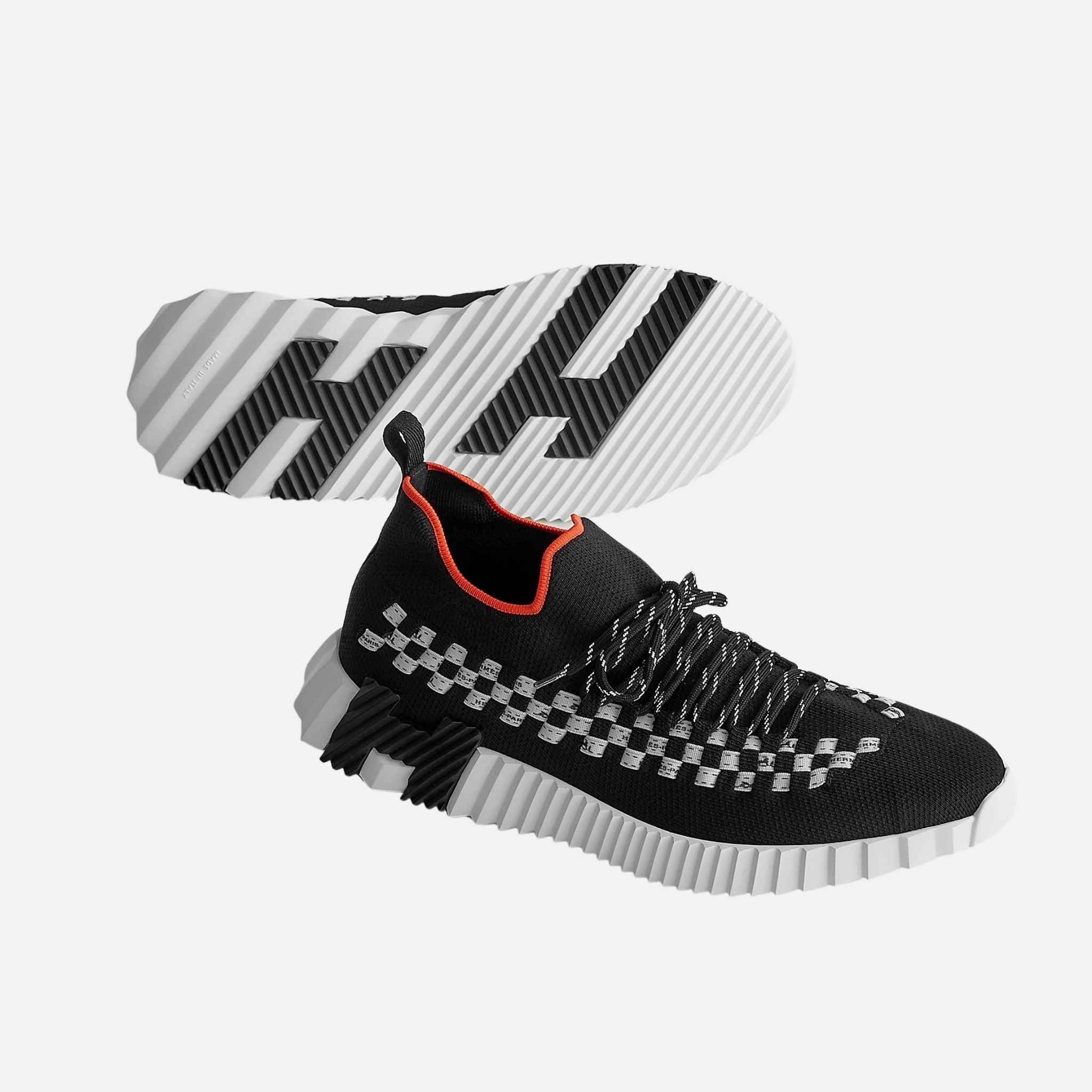 Flex Slip On Bouncing Sneaker Knit Braided Bolduc Detail Men